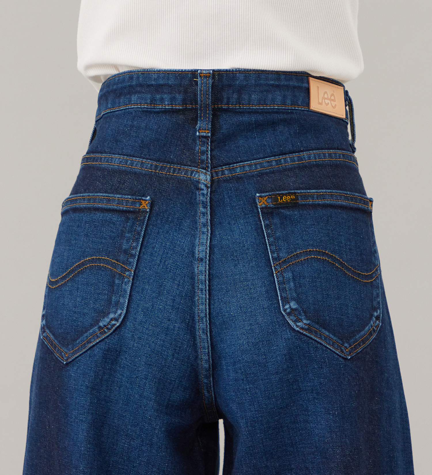 Lee(リー)のSTANDARD WARDROBE LASTIC リラックスワイド【ストレッチデニム】|パンツ/デニム/ジーンズパンツ/レディース|濃色ブルー