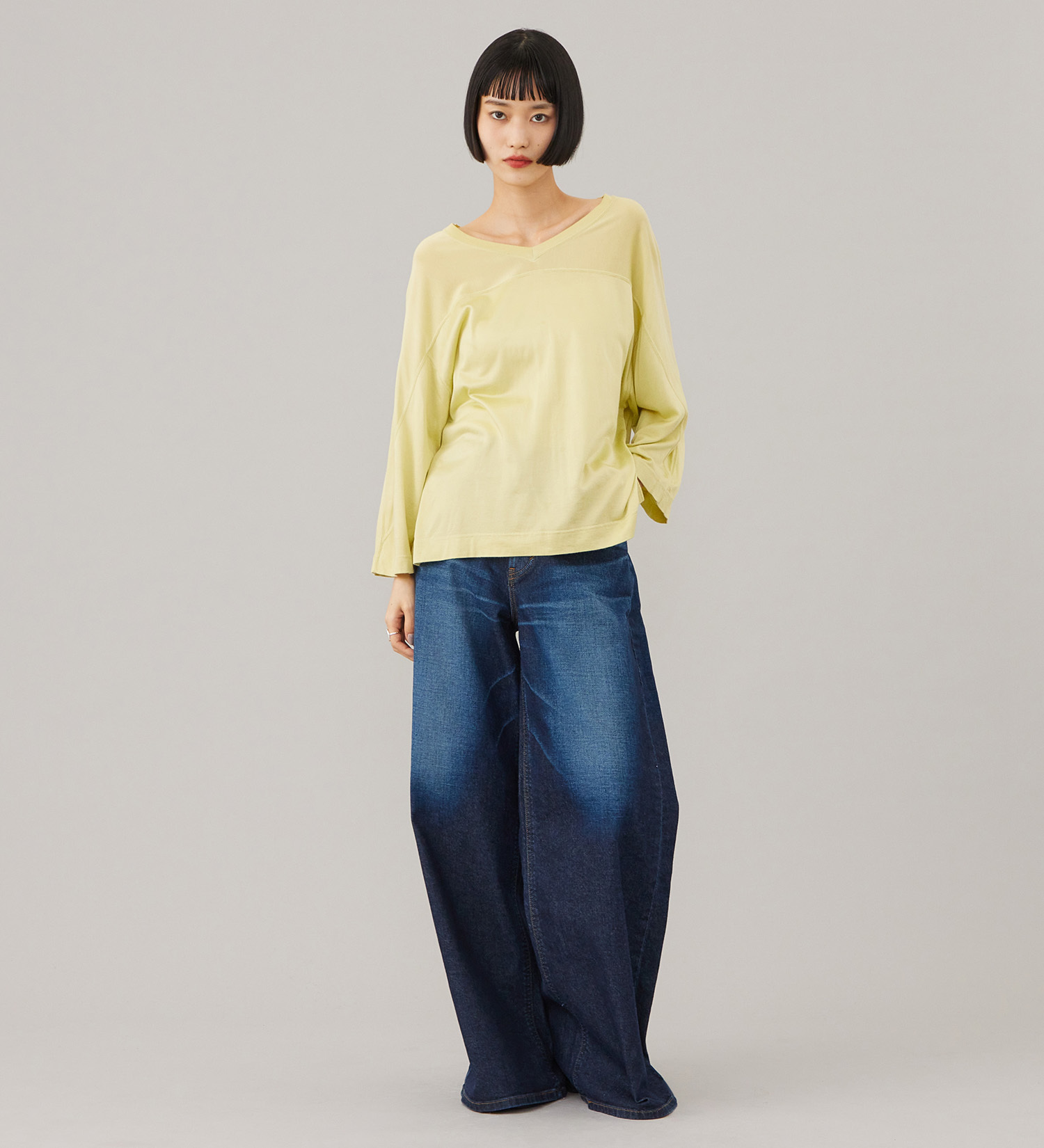 Lee(リー)のSTANDARD WARDROBE LASTIC リラックスワイド【ストレッチデニム】|パンツ/デニム/ジーンズパンツ/レディース|濃色ブルー