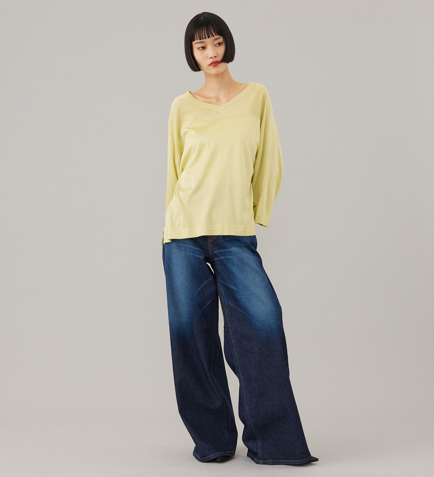 Lee(リー)のSTANDARD WARDROBE LASTIC リラックスワイド【ストレッチデニム】|パンツ/デニム/ジーンズパンツ/レディース|濃色ブルー