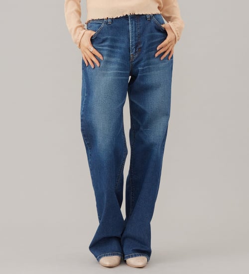 Lee(リー)のSTANDARD WARDROBE LASTIC ストレート【ストレッチデニム】|パンツ/デニム/ジーンズパンツ/レディース|中色ブルー