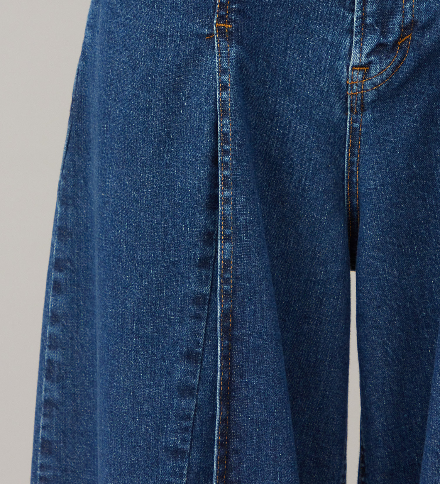 Lee(リー)のSTANDARD WARDROBE LASTIC プリ―テッドワイド【ストレッチデニム】|パンツ/デニム/ジーンズパンツ/レディース|中色ブルー
