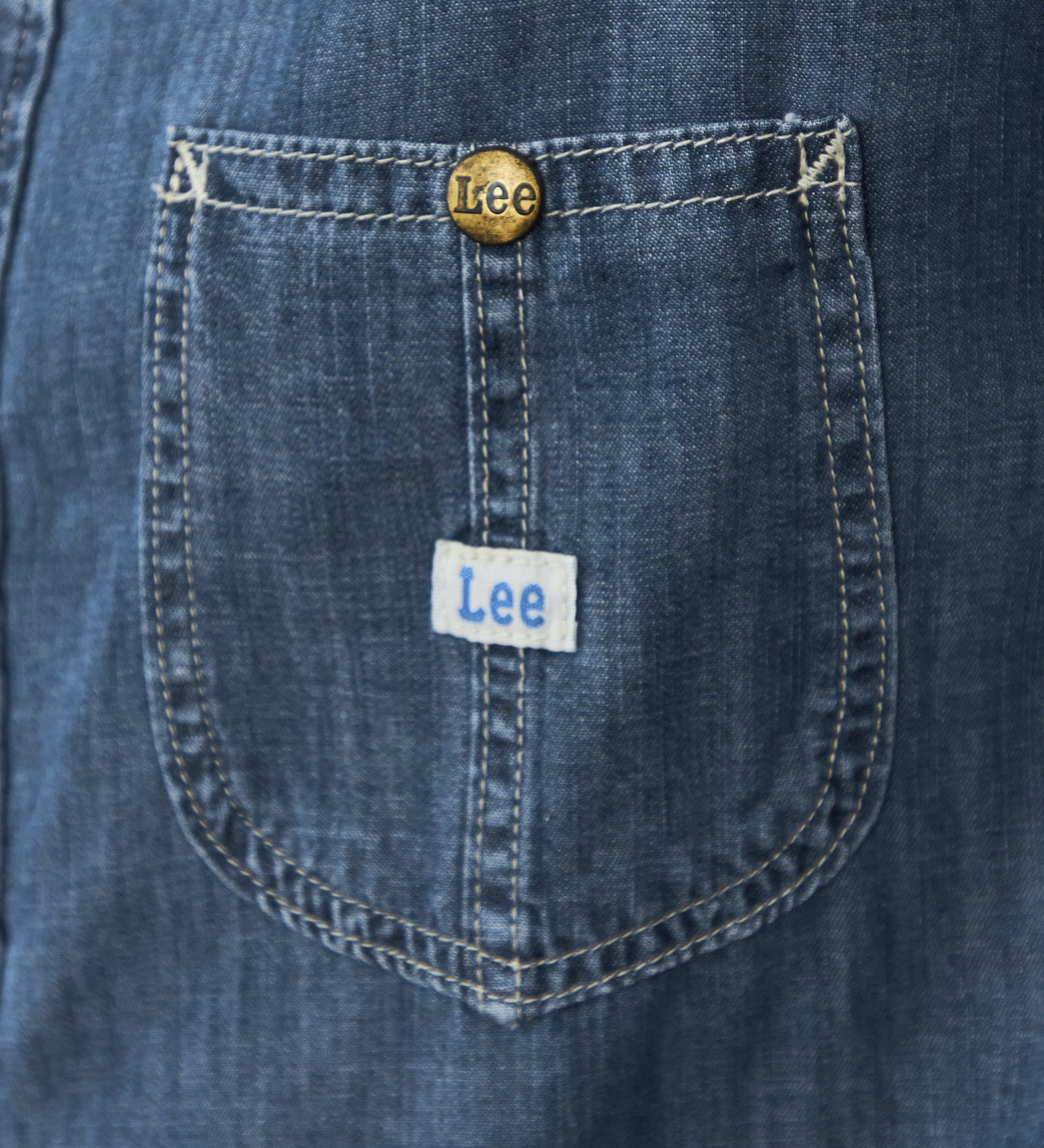 Lee(リー)のデニムロコシャツワンピース|ワンピース/シャツワンピース/レディース|中色ブルー