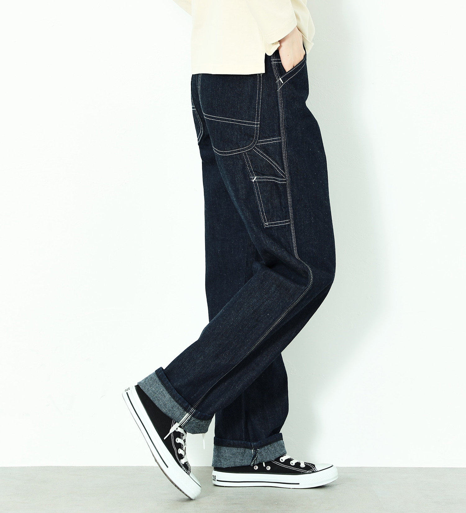 Lee(リー)のペインター ワイドデニムパンツ|パンツ/デニムパンツ/レディース|インディゴブルー