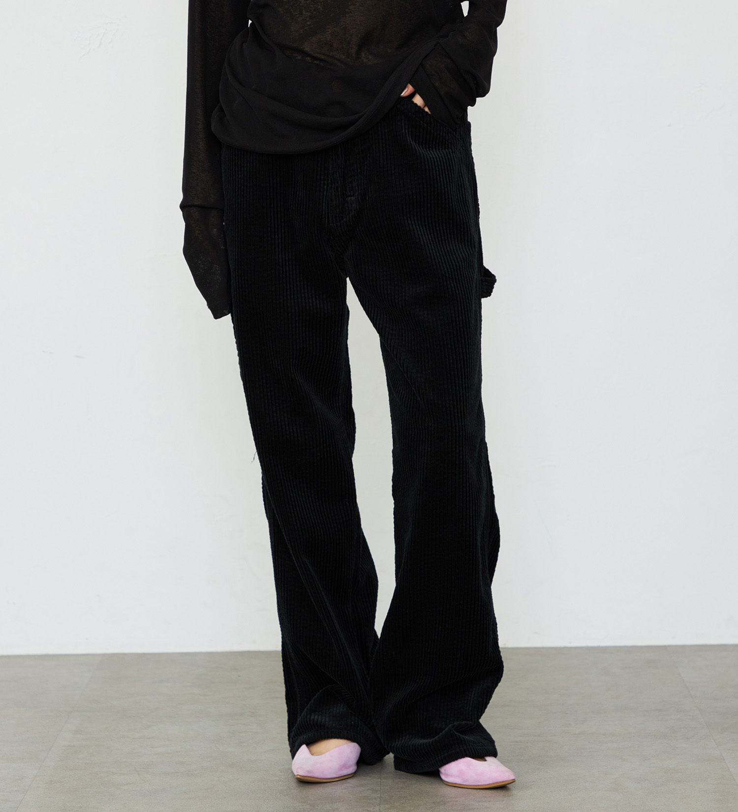 Lee(リー)の【秋冬】レディ―ス ペインターワイドコーデュロイパンツ DUNGAREES|パンツ/パンツ/レディース|ブラック