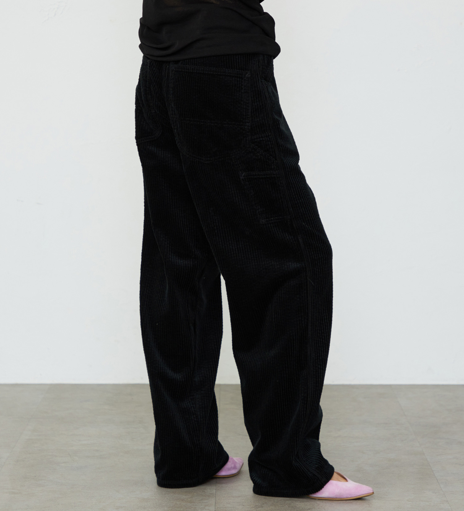 Lee(リー)の【秋冬】レディ―ス ペインターワイドコーデュロイパンツ DUNGAREES|パンツ/パンツ/レディース|ブラック