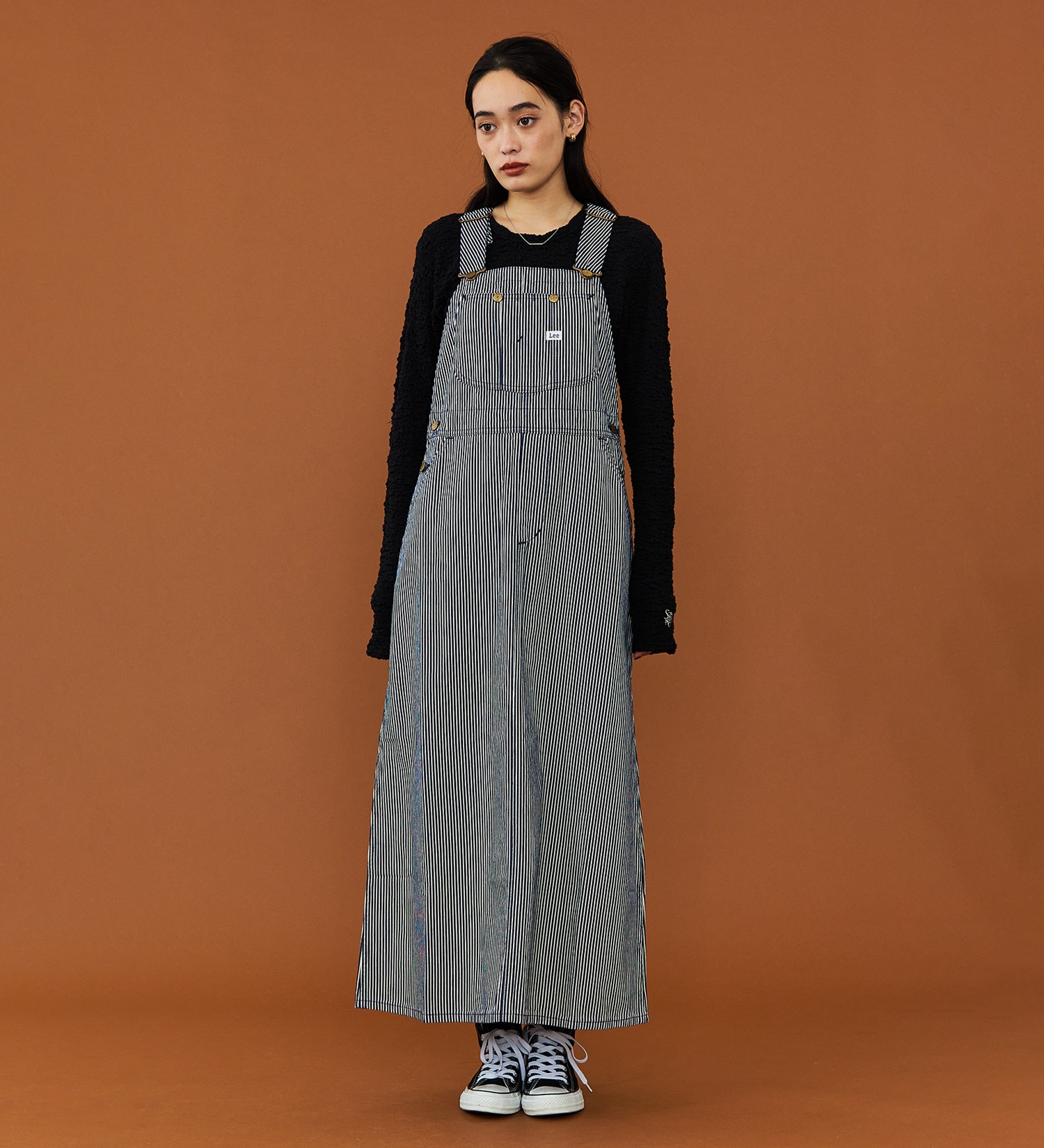 Lee(リー)の【試着対象】オーバーオールマキシスカート|オールインワン/ジャンパースカート/レディース|ヒッコリー