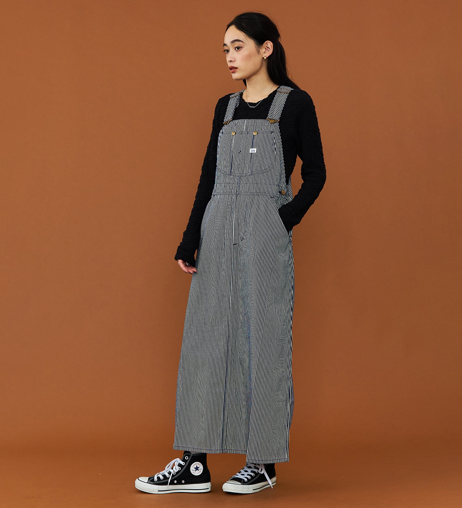 Lee(リー)の【試着対象】オーバーオールマキシスカート|オールインワン/ジャンパースカート/レディース|ヒッコリー