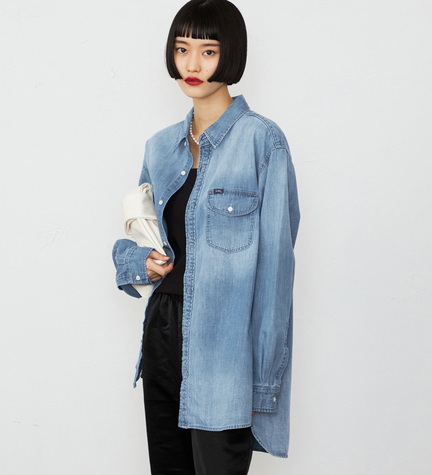 Lee(リー)の【予約】ワークデニムシャツ ライトオンスで着やすい 羽織|トップス/シャツ/ブラウス/レディース|淡色ブルー