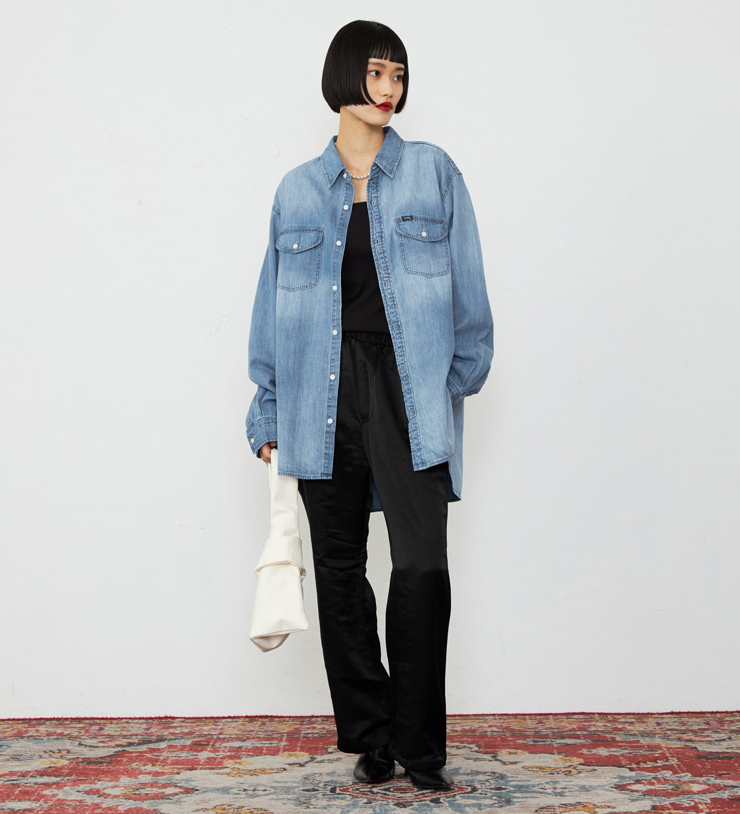 Lee(リー)の【予約】ワークデニムシャツ ライトオンスで着やすい 羽織|トップス/シャツ/ブラウス/レディース|淡色ブルー