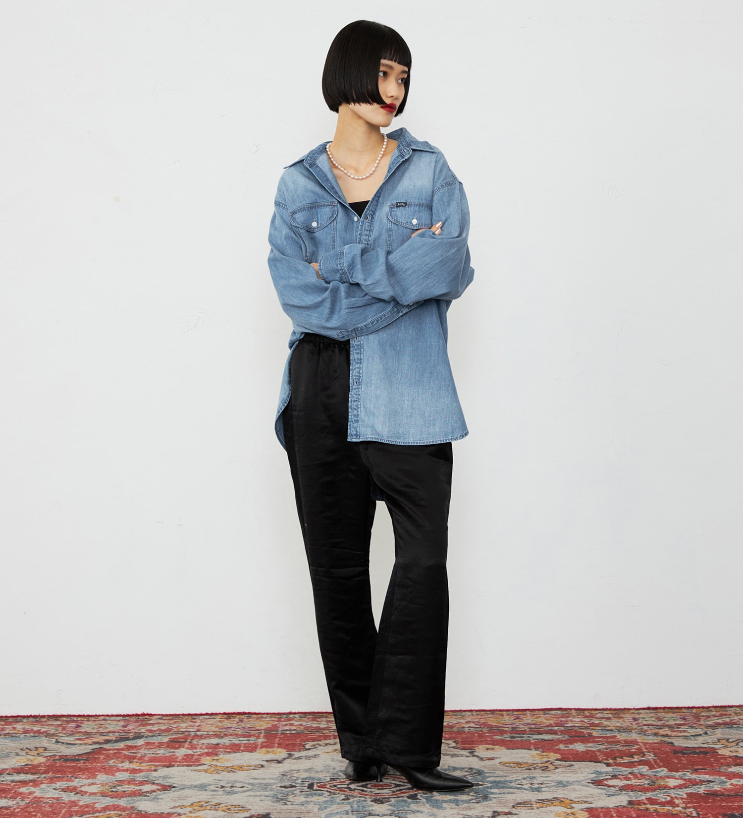 Lee(リー)の【予約】ワークデニムシャツ ライトオンスで着やすい 羽織|トップス/シャツ/ブラウス/レディース|淡色ブルー