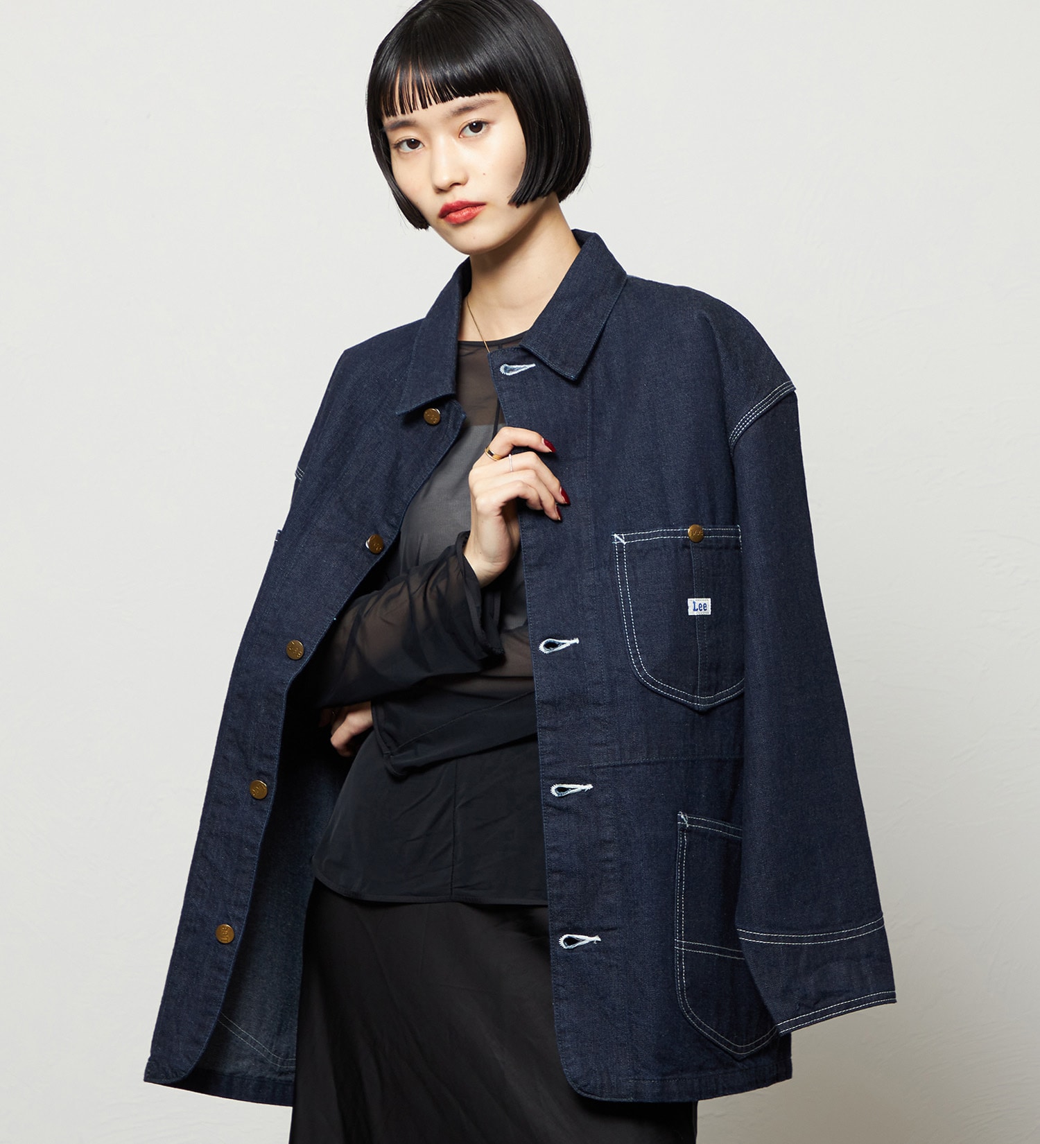 Lee(リー)のレディース ロコジャケット DUNGAREES【セットアップ対応】|ジャケット/アウター/カバーオール/レディース|インディゴブルー