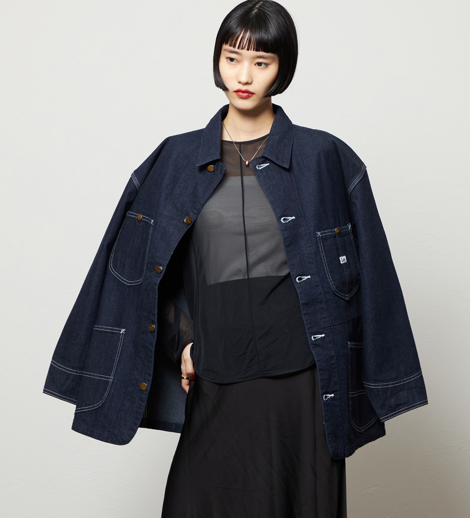 Lee(リー)のレディース ロコジャケット DUNGAREES【セットアップ対応】|ジャケット/アウター/カバーオール/レディース|インディゴブルー