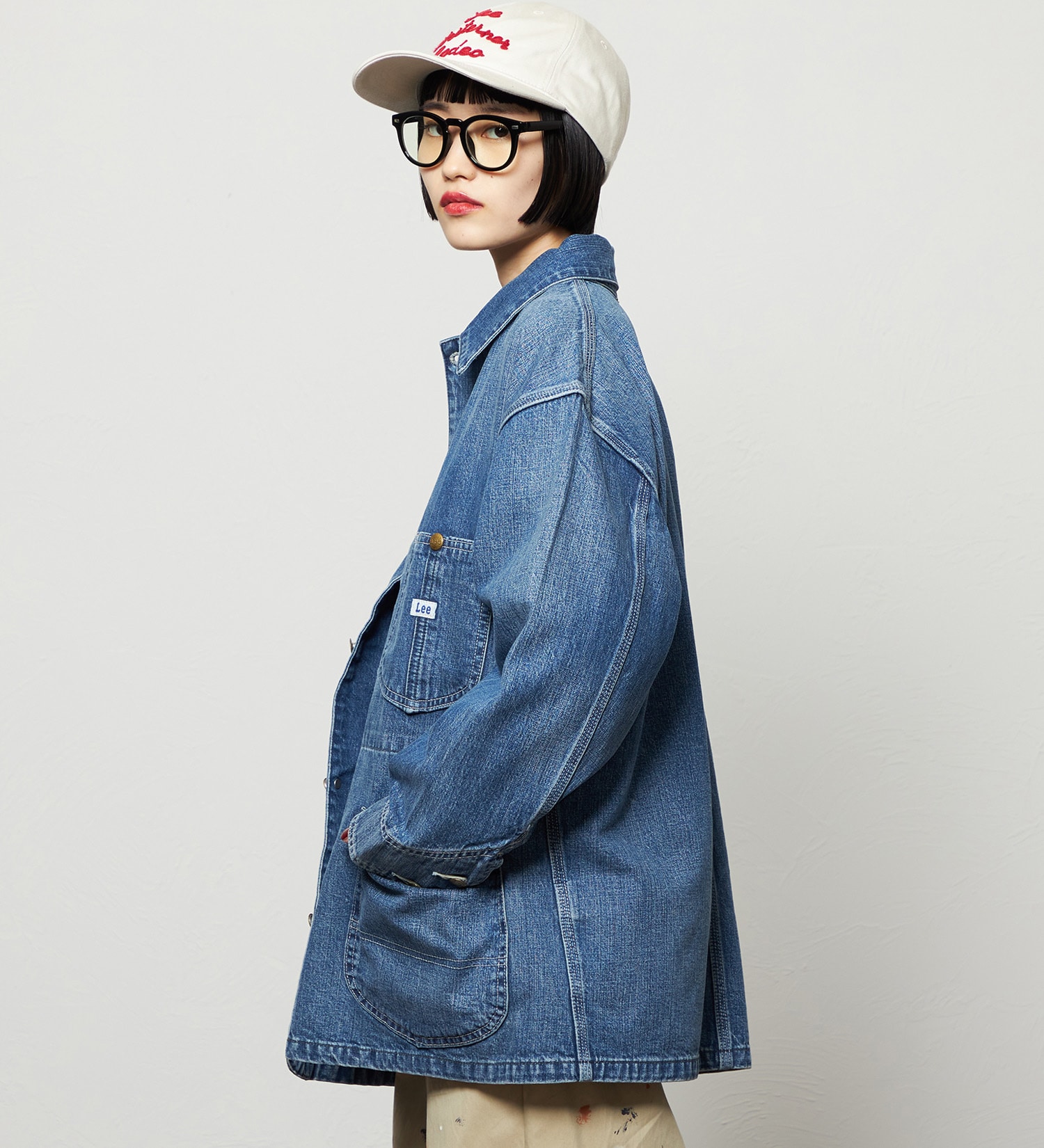 Lee(リー)のレディース ロコジャケット DUNGAREES【セットアップ対応】|ジャケット/アウター/カバーオール/レディース|中色ブルー