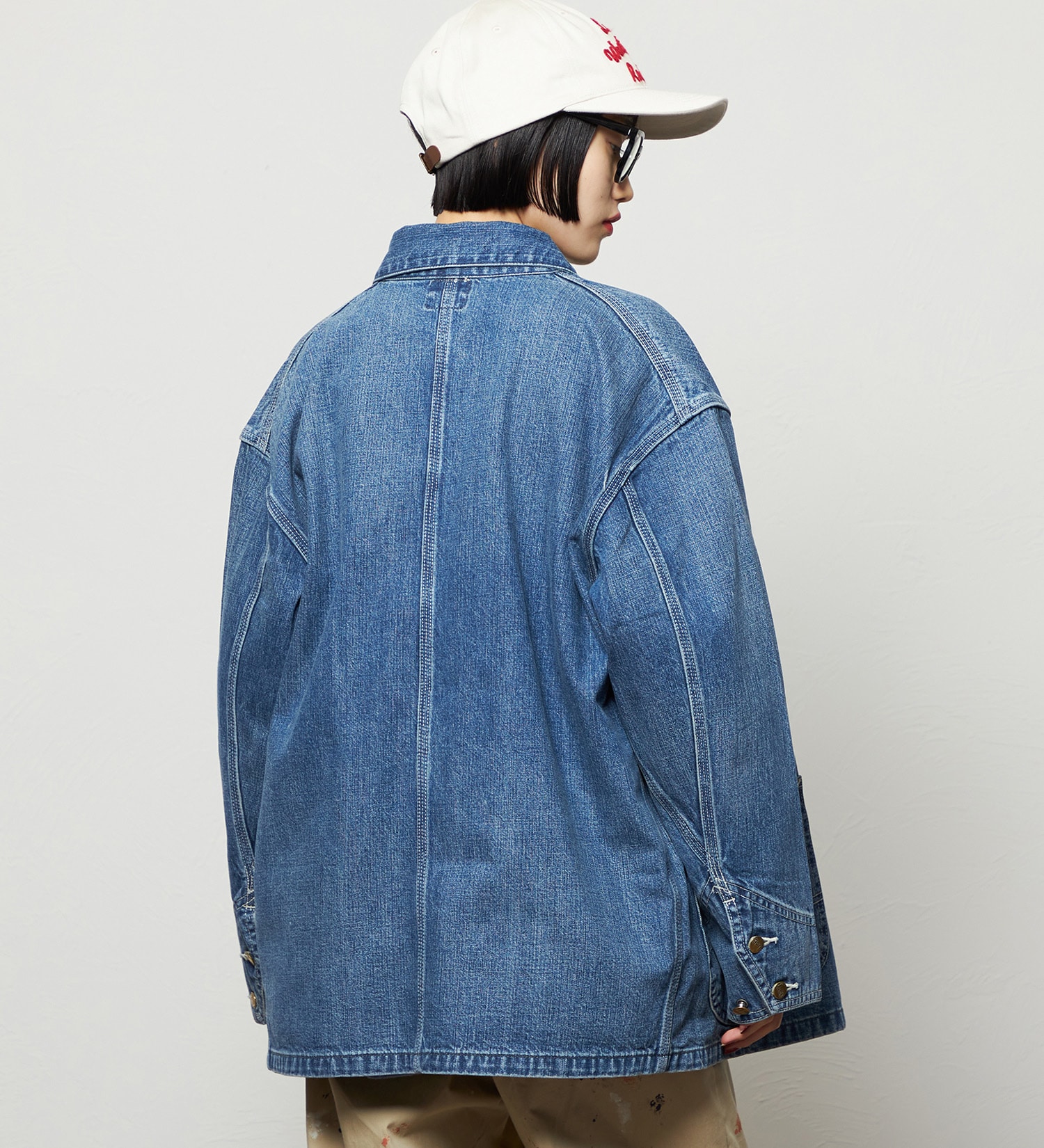 Lee(リー)のレディース ロコジャケット DUNGAREES【セットアップ対応】|ジャケット/アウター/カバーオール/レディース|中色ブルー