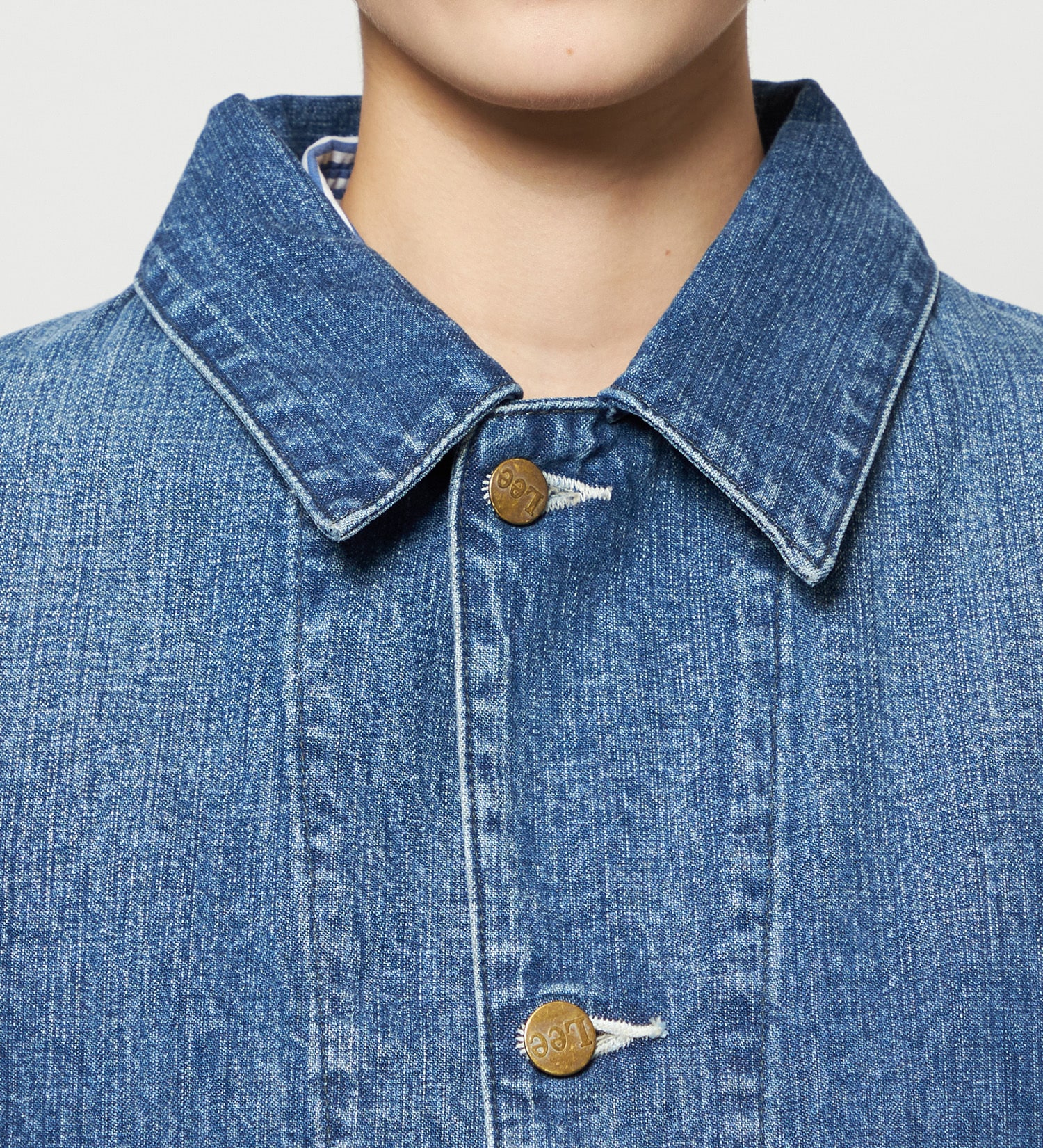 Lee(リー)のレディース ロコジャケット DUNGAREES【セットアップ対応】|ジャケット/アウター/カバーオール/レディース|中色ブルー