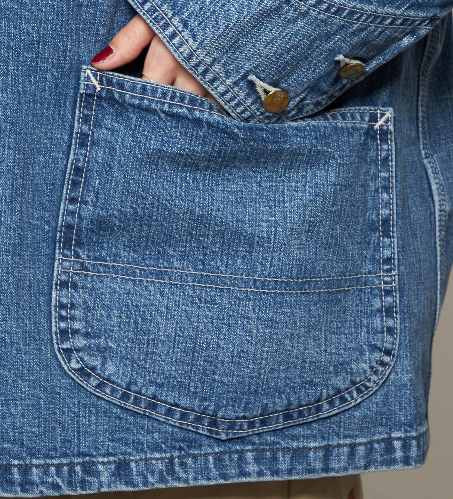 Lee(リー)のレディース ロコジャケット DUNGAREES【セットアップ対応】|ジャケット/アウター/カバーオール/レディース|中色ブルー