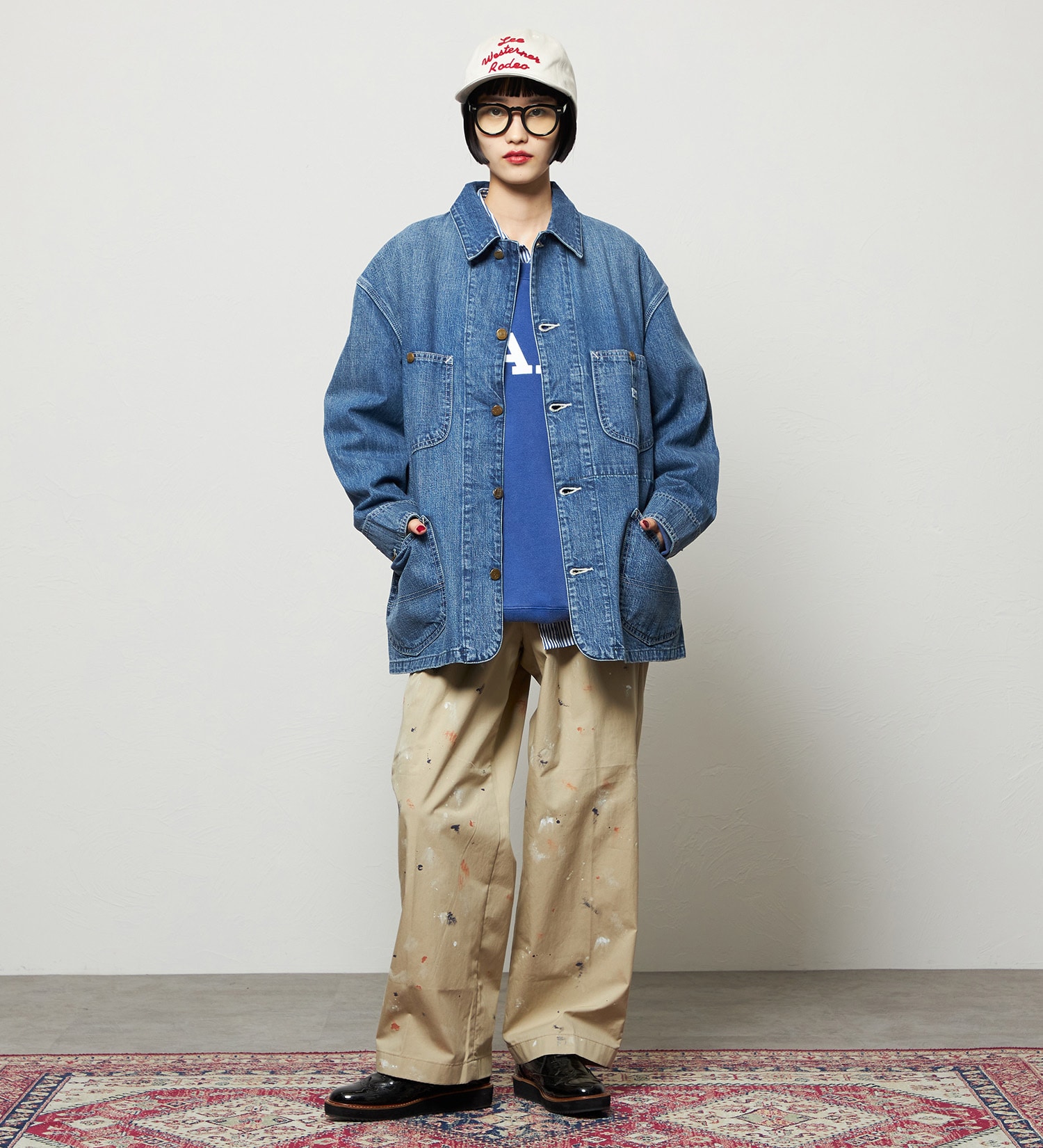 Lee(リー)のレディース ロコジャケット DUNGAREES【セットアップ対応】|ジャケット/アウター/カバーオール/レディース|中色ブルー