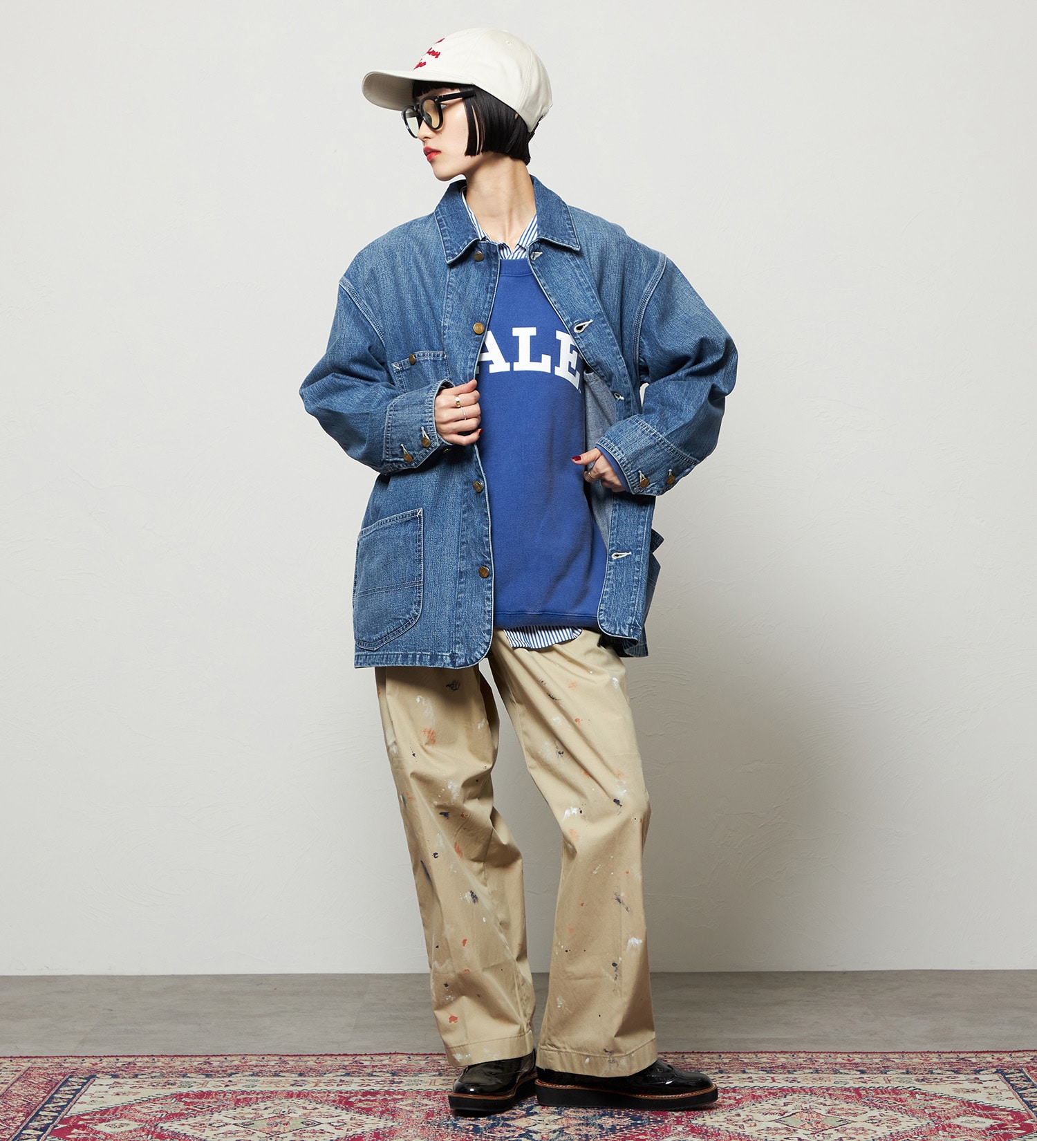Lee(リー)のレディース ロコジャケット DUNGAREES【セットアップ対応】|ジャケット/アウター/カバーオール/レディース|中色ブルー