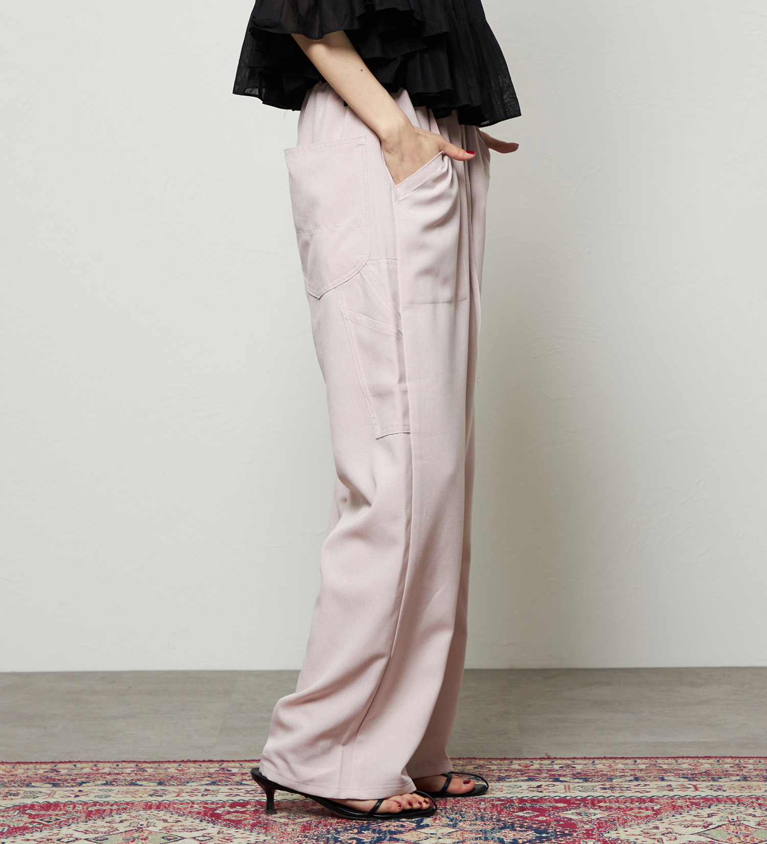 Lee(リー)の【涼】リラックスワイドペインターパンツ|パンツ/パンツ/レディース|ピンク