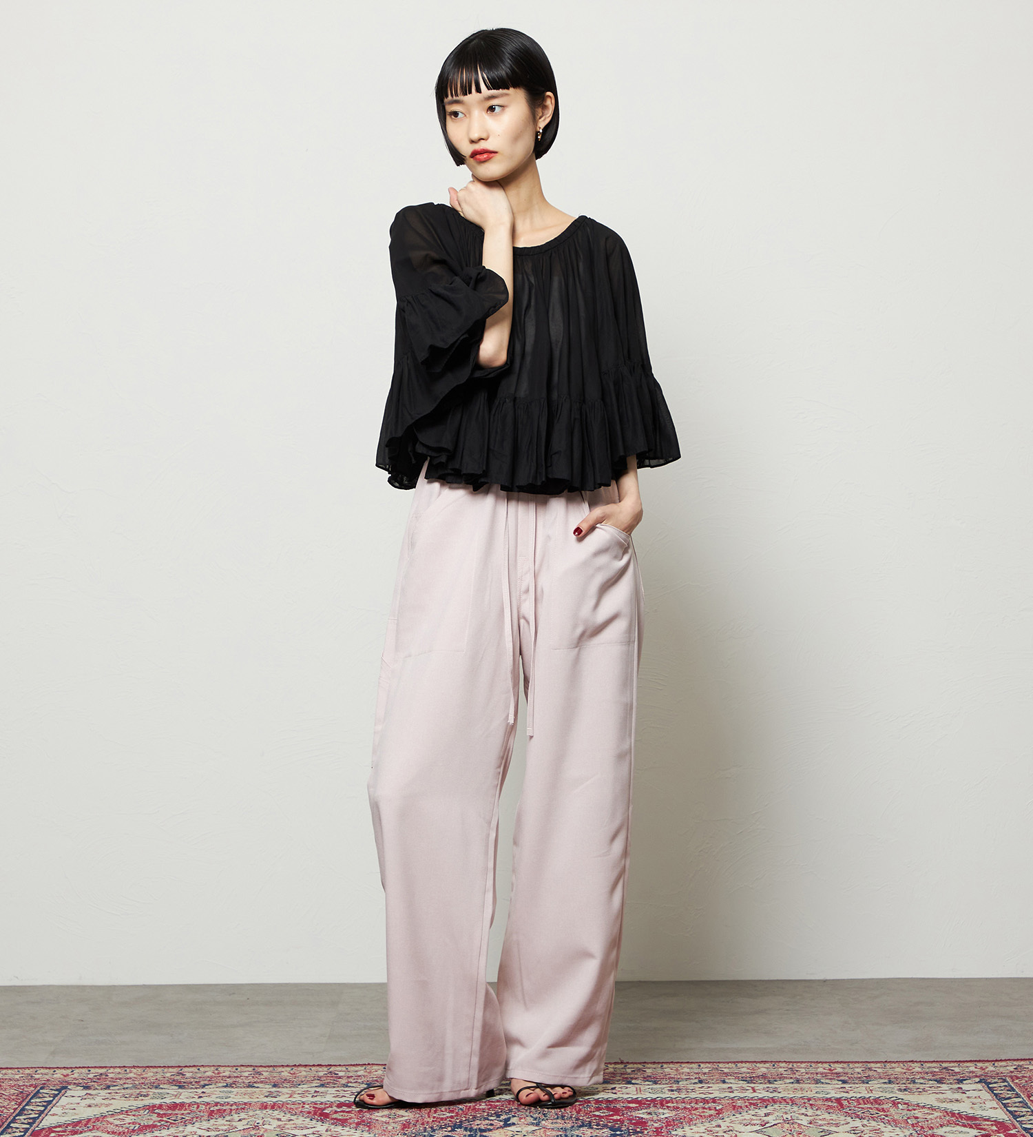 Lee(リー)の【涼】リラックスワイドペインターパンツ|パンツ/パンツ/レディース|ピンク