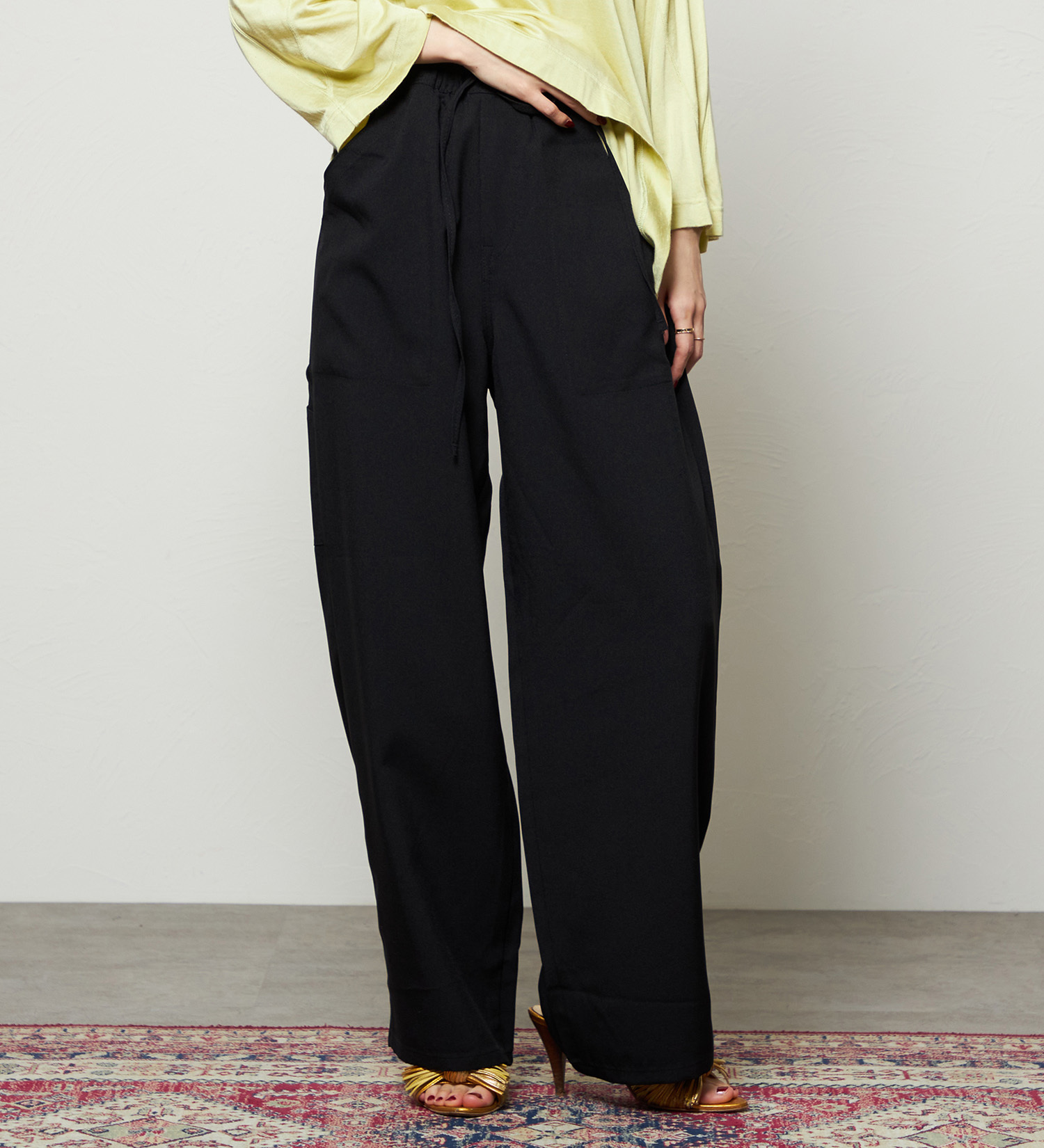 Lee(リー)の【涼】リラックスワイドペインターパンツ|パンツ/パンツ/レディース|ブラック