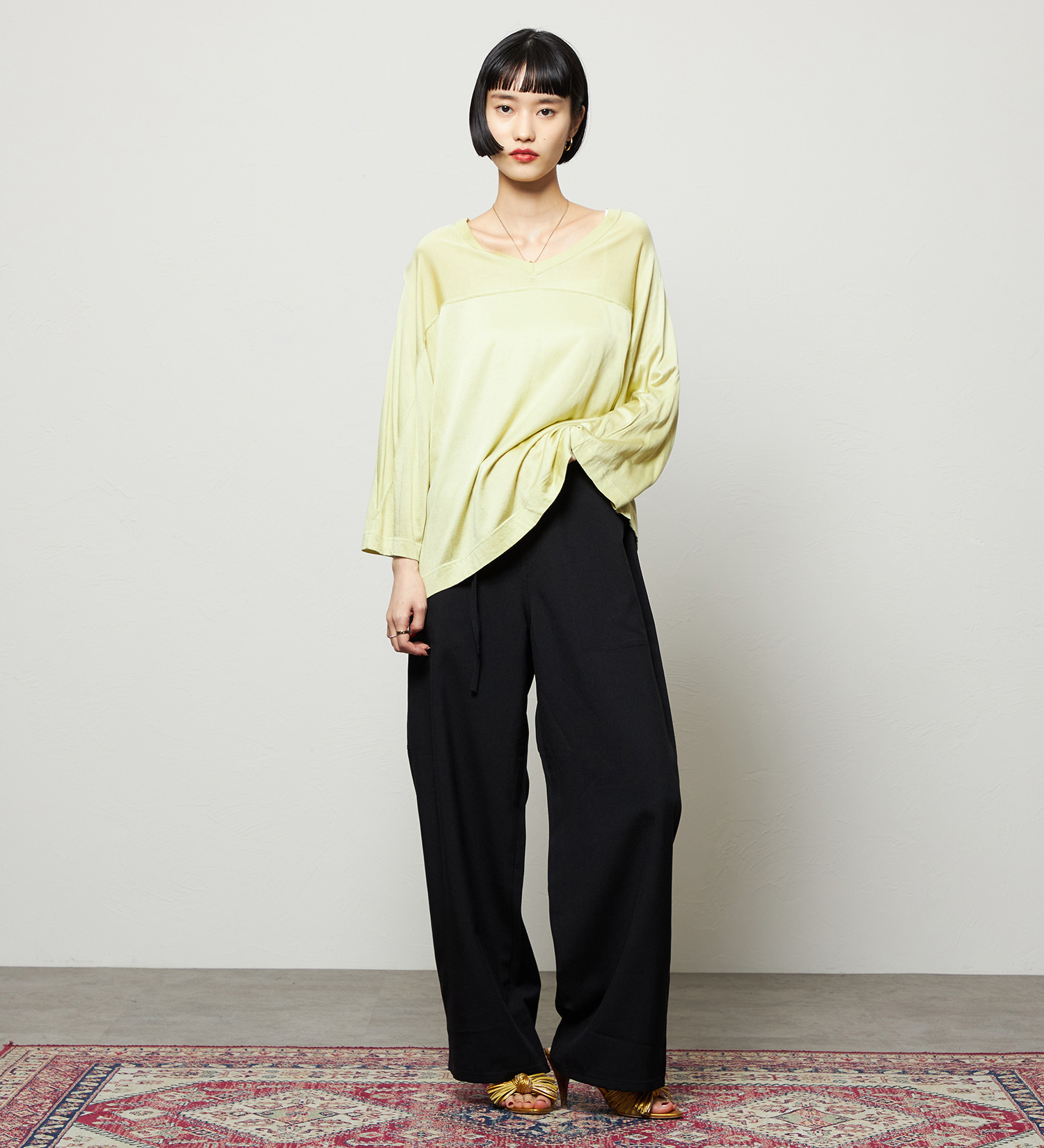 Lee(リー)の【涼】リラックスワイドペインターパンツ|パンツ/パンツ/レディース|ブラック