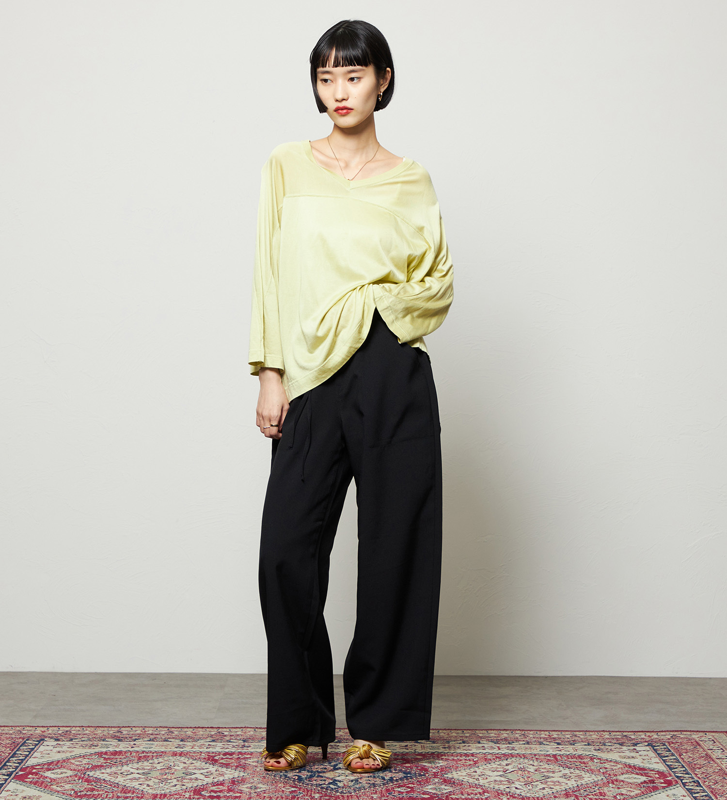 Lee(リー)の【涼】リラックスワイドペインターパンツ|パンツ/パンツ/レディース|ブラック