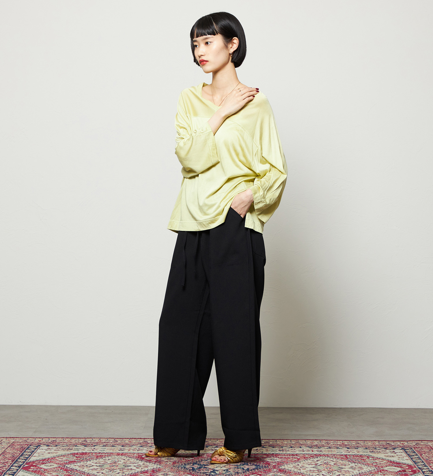 Lee(リー)の【涼】リラックスワイドペインターパンツ|パンツ/パンツ/レディース|ブラック