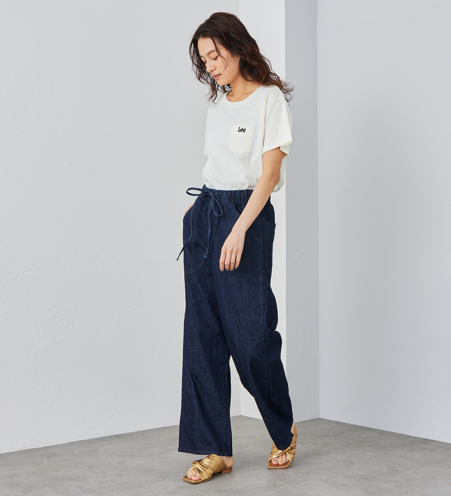 Lee(リー)の【直営店・WEB別注】リラックスワイドペインターパンツ 【涼/JADE AIR/軽量デニム】|パンツ/デニム/ジーンズパンツ/レディース|インディゴブルー