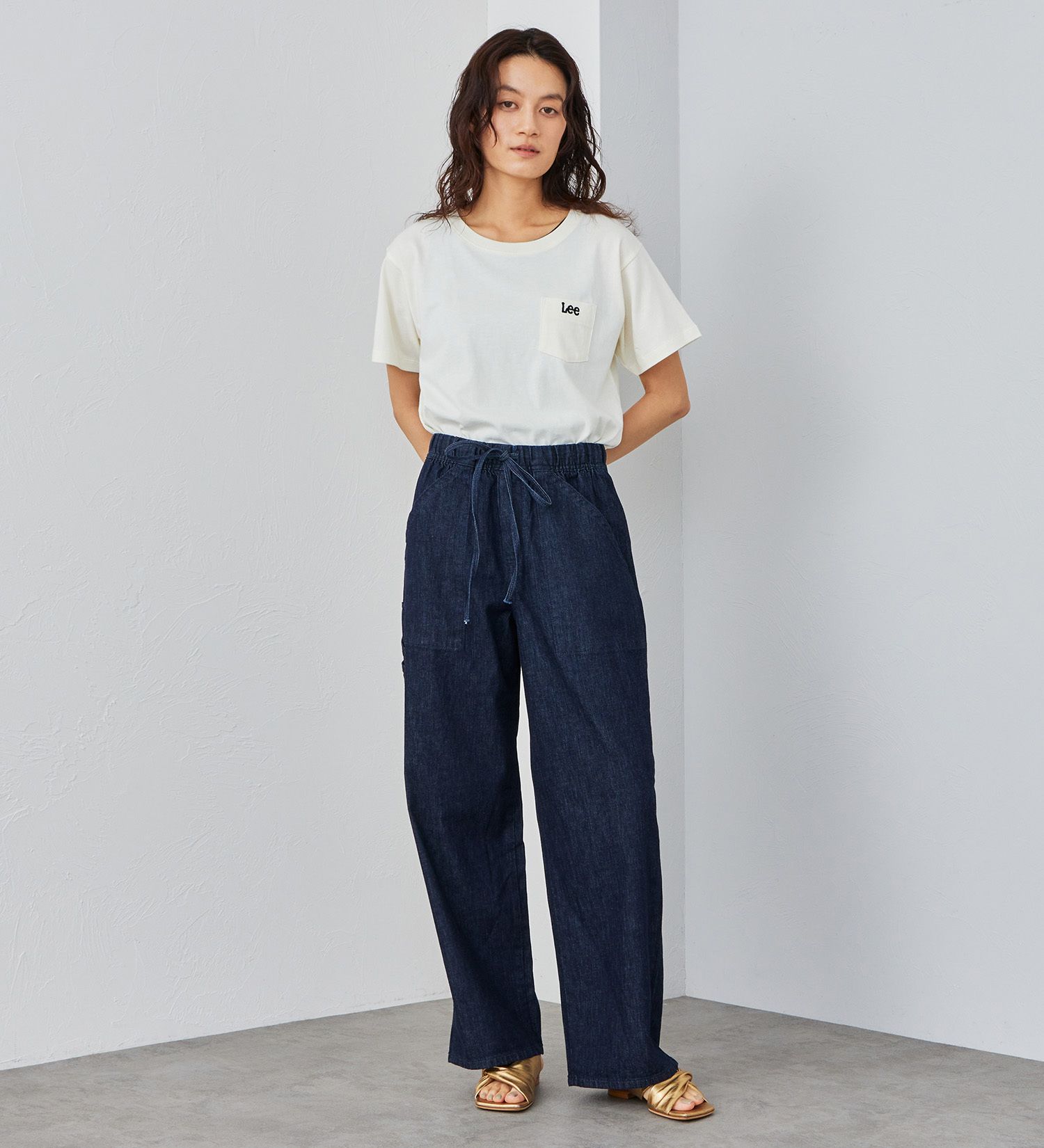 Lee(リー)の【直営店・WEB別注】リラックスワイドペインターパンツ 【涼/JADE AIR/軽量デニム】|パンツ/デニム/ジーンズパンツ/レディース|インディゴブルー