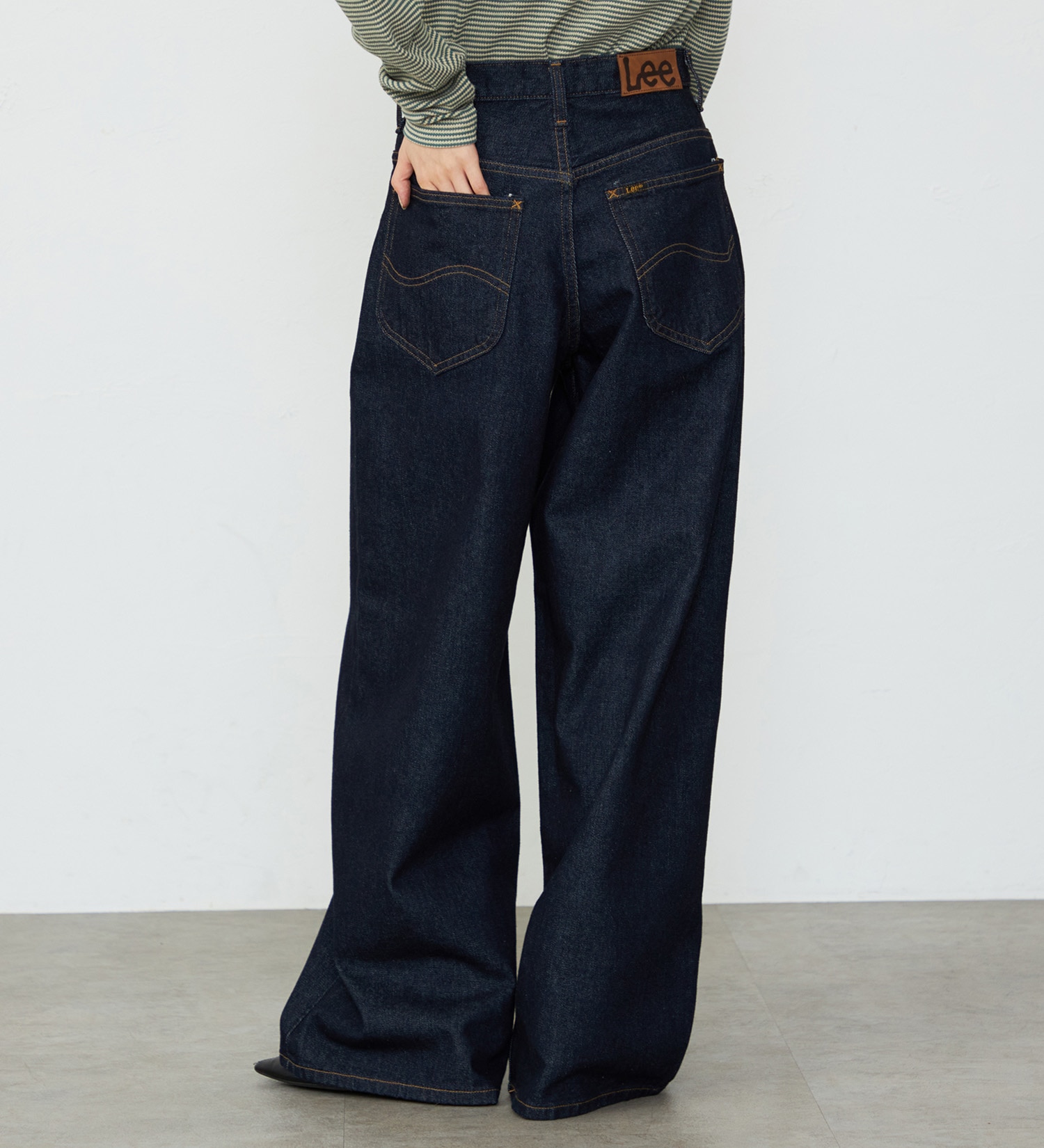 Lee(リー)のワイドデニムパンツ 上質コットン100%|パンツ/デニム/ジーンズパンツ/レディース|インディゴブルー