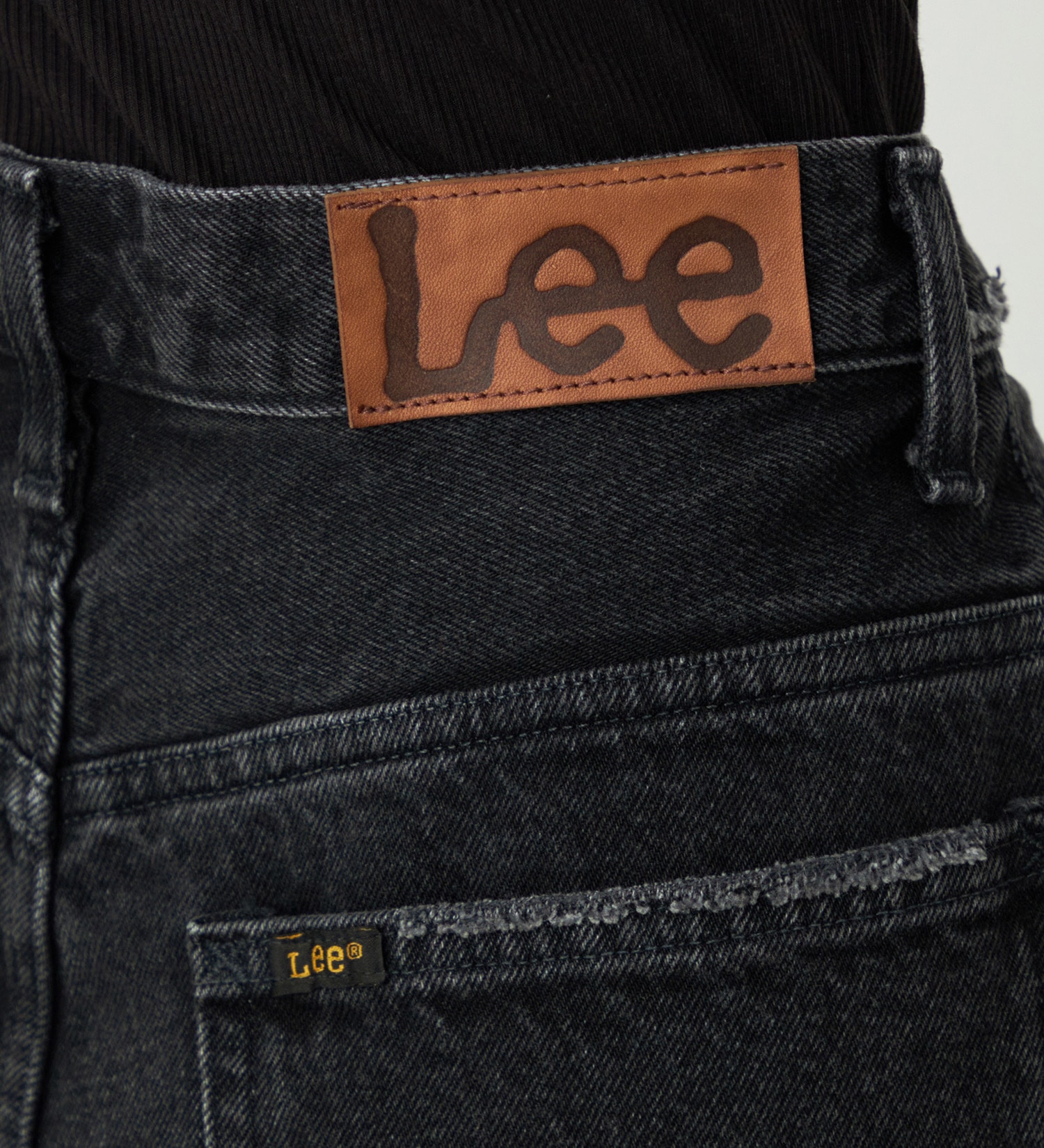 Lee(リー)のワイドデニムパンツ 上質コットン100％|パンツ/デニム/ジーンズパンツ/レディース|ブラックデニム