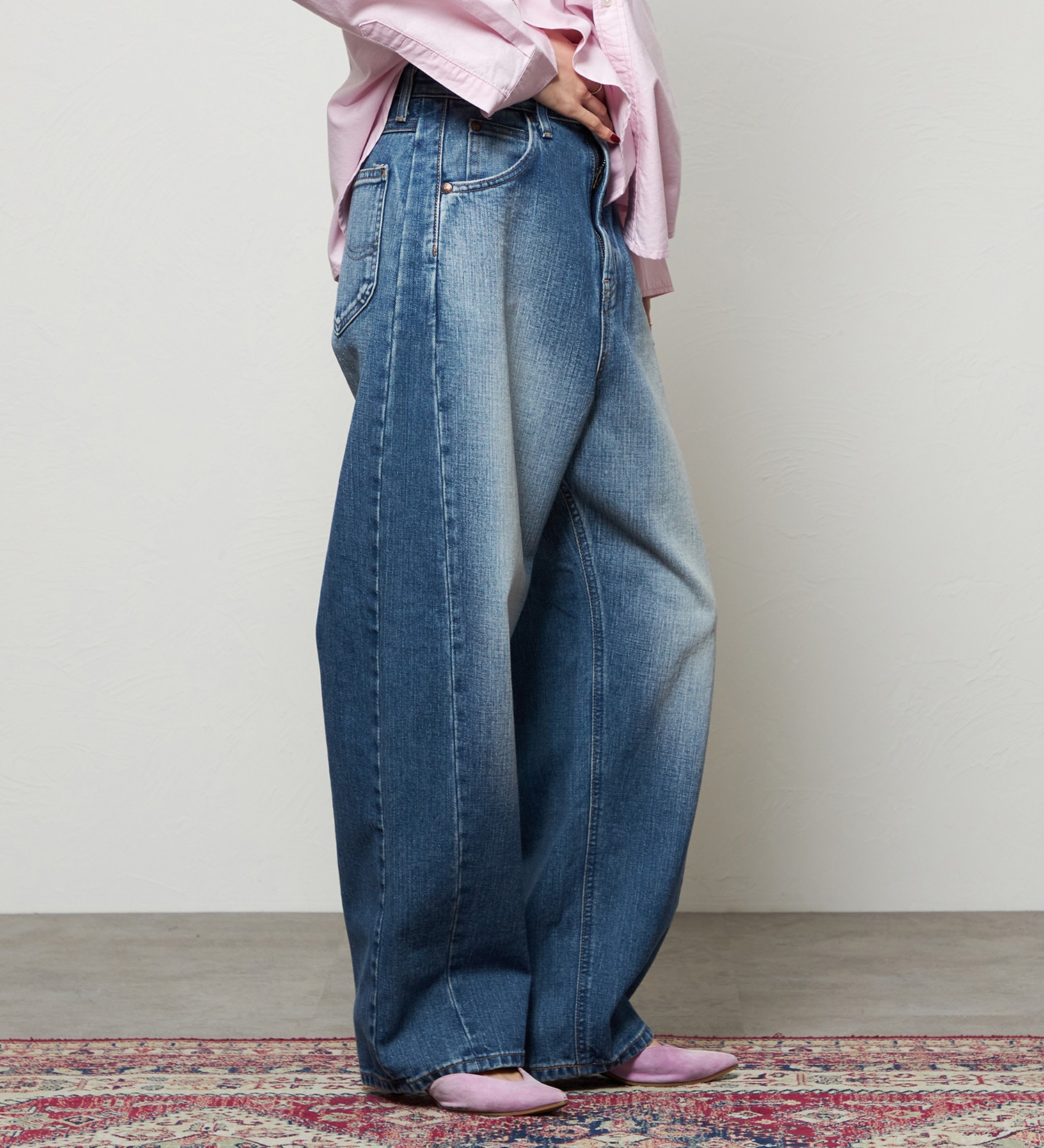 Lee(リー)のダディーパンツ/オリジナルコットン100％|パンツ/デニム/ジーンズパンツ/レディース|濃色ブルー