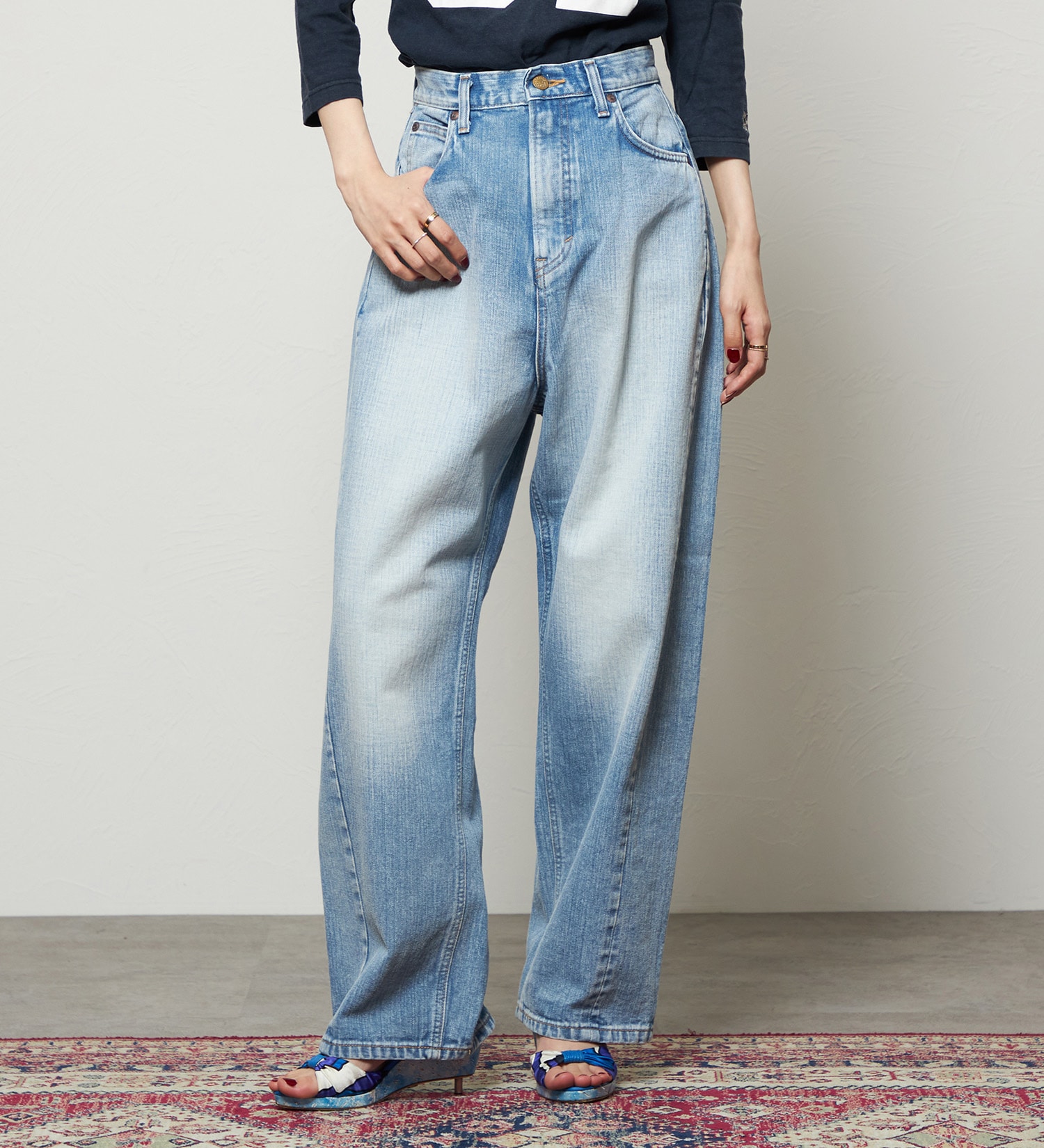 Lee(リー)のダディーパンツ/オリジナルコットン100％|パンツ/デニム/ジーンズパンツ/レディース|淡色ブルー