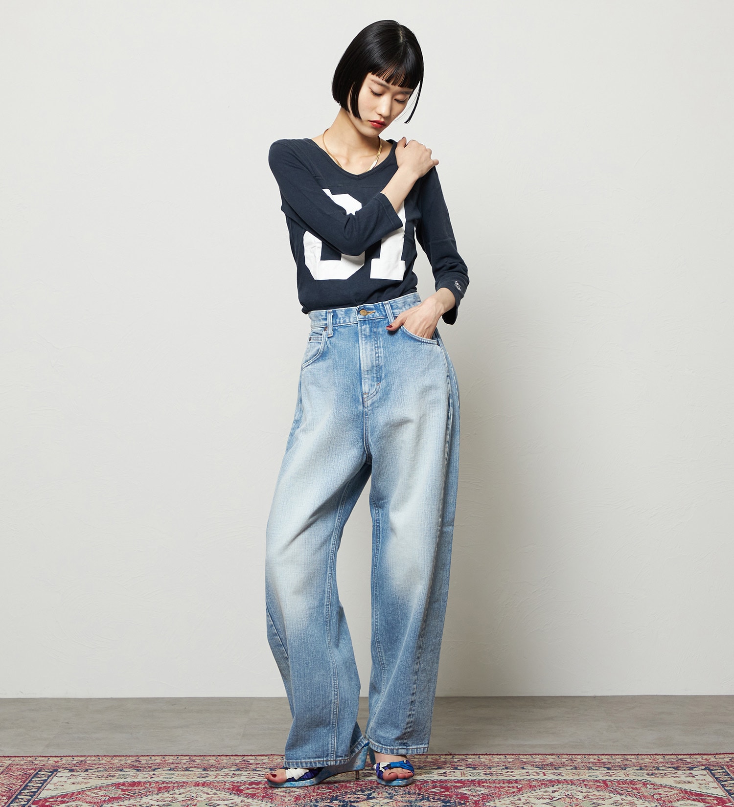 Lee(リー)のダディーパンツ/オリジナルコットン100％|パンツ/デニム/ジーンズパンツ/レディース|淡色ブルー