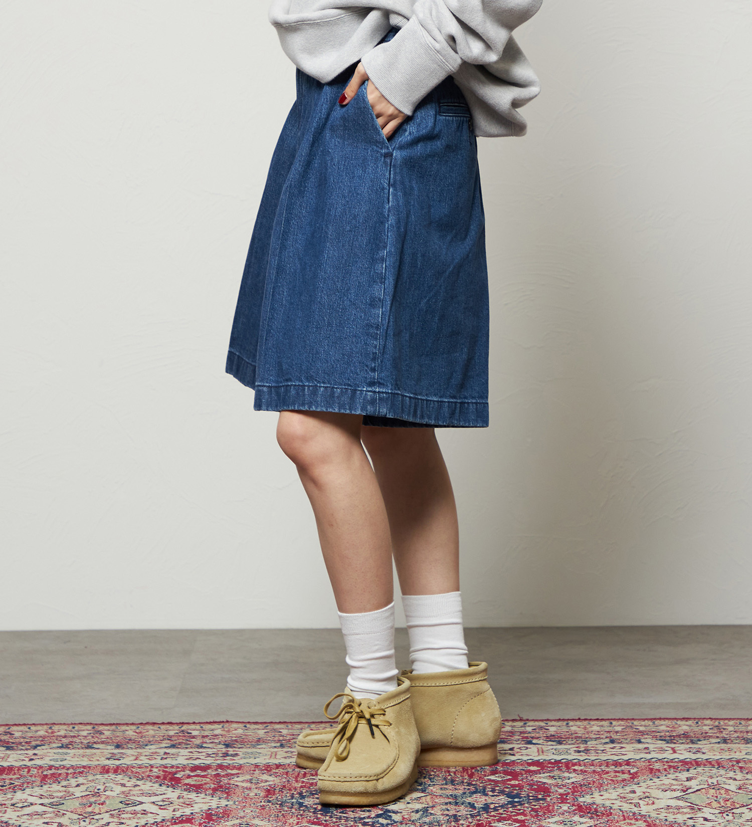 Lee(リー)のコンフォート チェトパ ショートパンツ|パンツ/デニム/ジーンズパンツ/レディース|中色ブルー