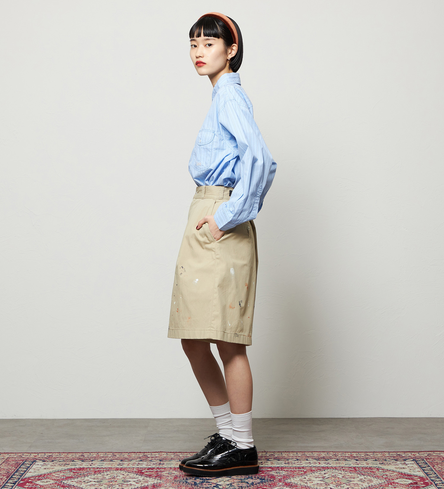 Lee(リー)のコンフォート チェトパ ショートパンツ|パンツ/パンツ/レディース|ベージュ