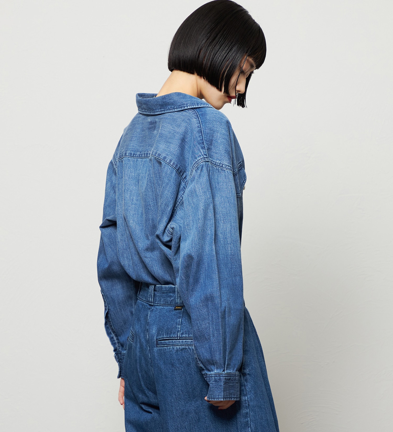 Lee(リー)のボタンダウンシャツ/ライトオンス|トップス/シャツ/ブラウス/レディース|中色ブルー