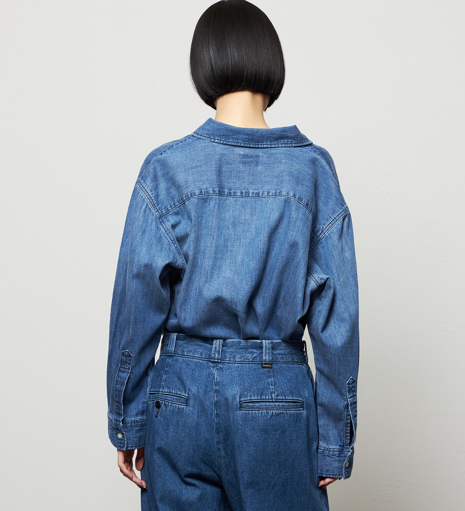 Lee(リー)のボタンダウンシャツ/ライトオンス|トップス/シャツ/ブラウス/レディース|中色ブルー