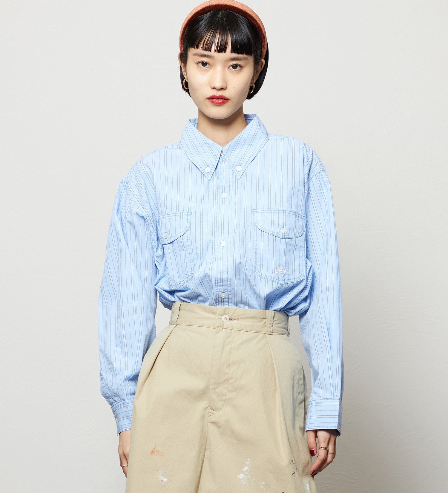 Lee(リー)のボタンダウンシャツ/ライトオンス|トップス/シャツ/ブラウス/レディース|ブルー