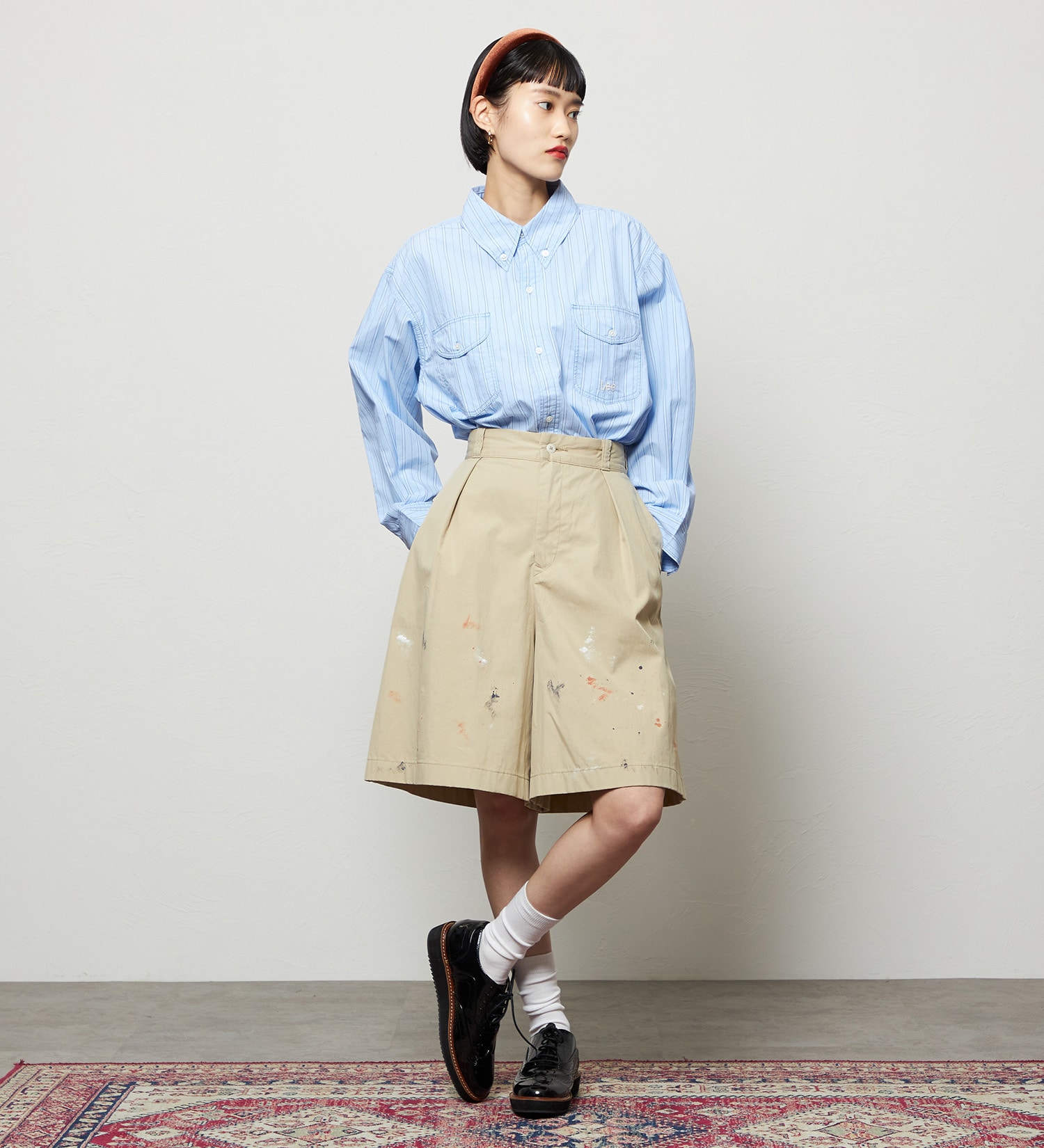 Lee(リー)のボタンダウンシャツ/ライトオンス|トップス/シャツ/ブラウス/レディース|ブルー