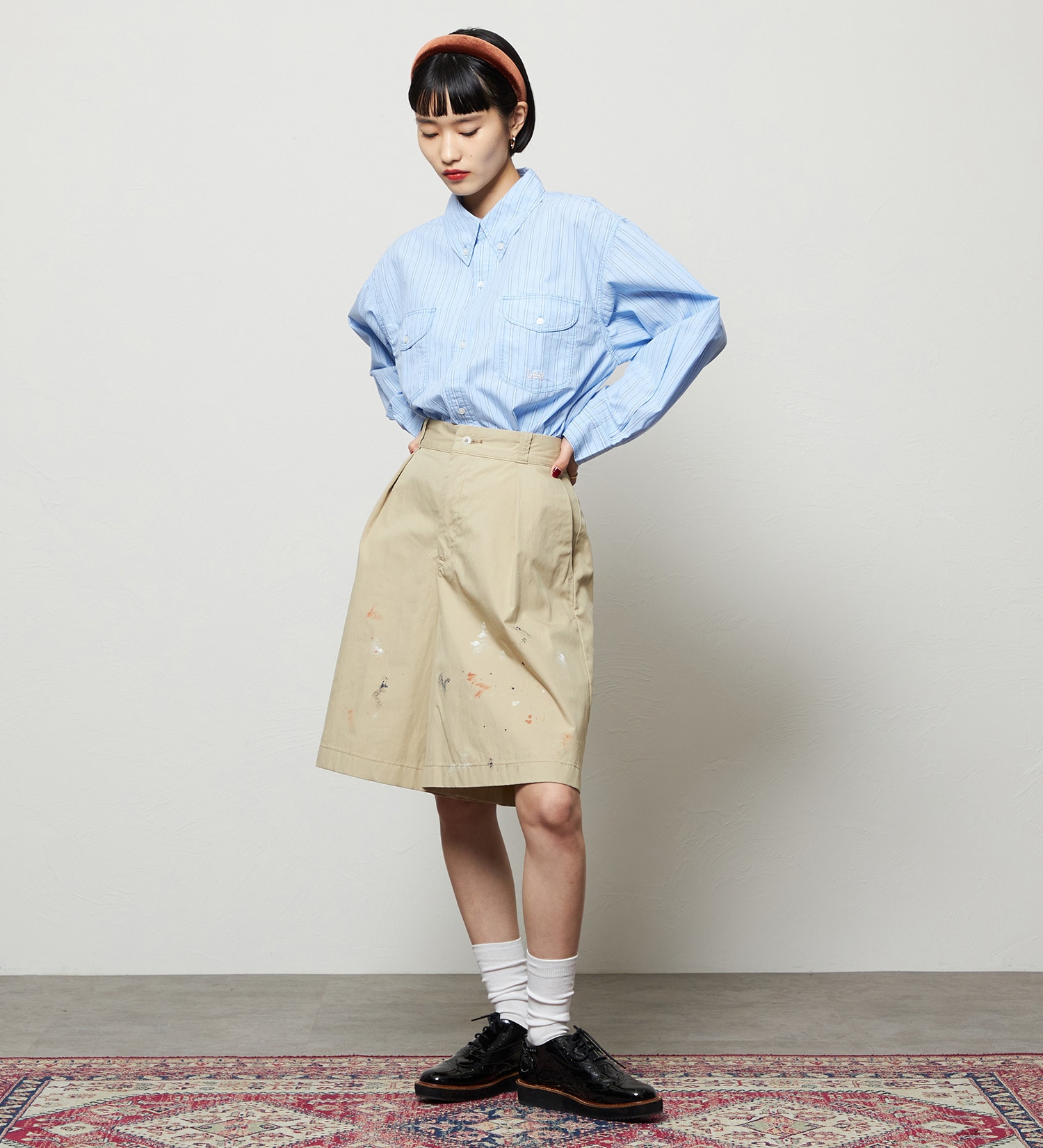 Lee(リー)のボタンダウンシャツ/ライトオンス|トップス/シャツ/ブラウス/レディース|ブルー