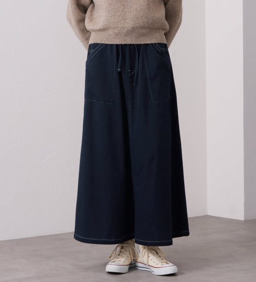 Lee(リー)のEASY SKIRT / イージースカート ニットデニム【暖】|スカート/デニムスカート/レディース|インディゴブルー