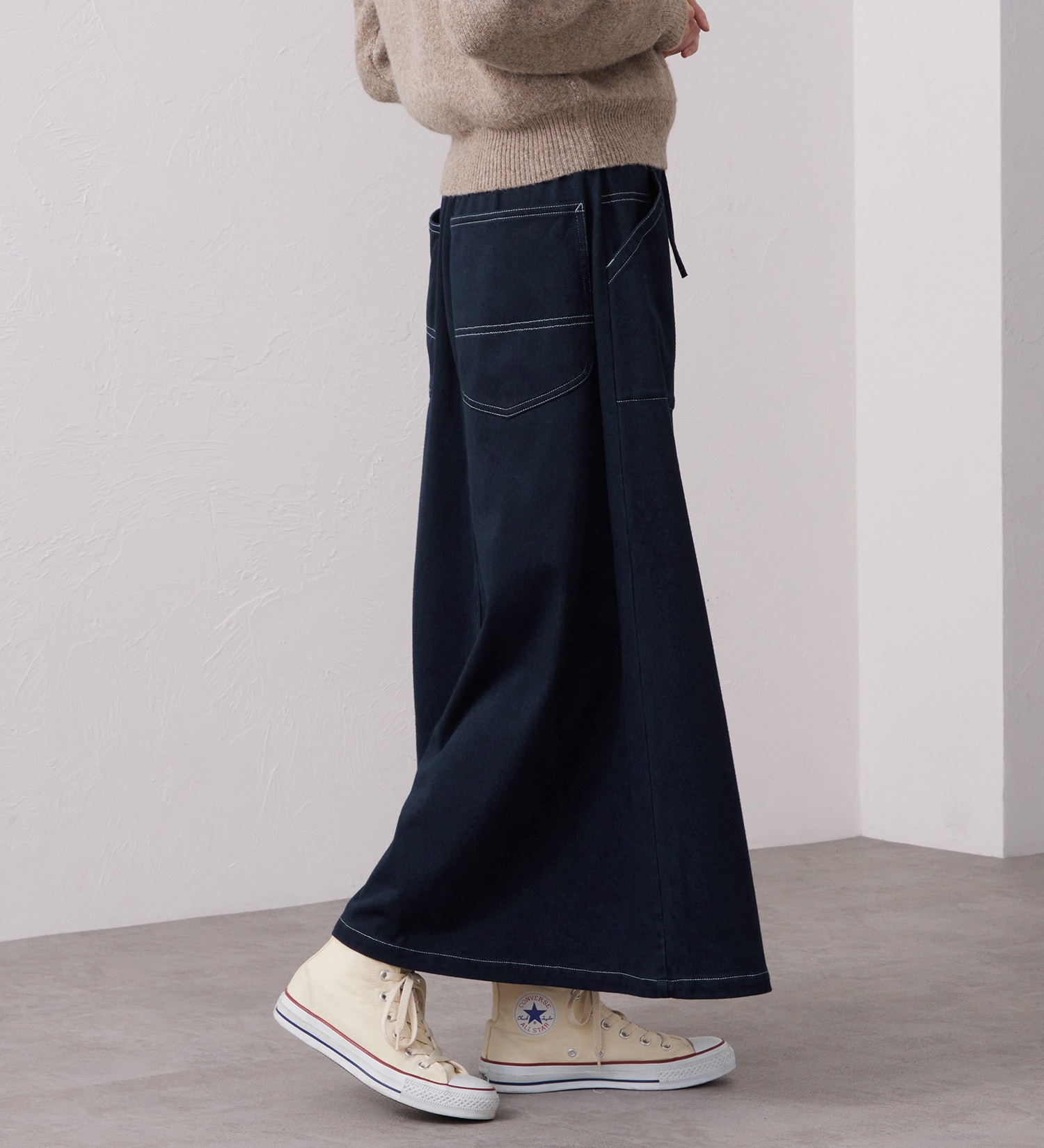 Lee(リー)のEASY SKIRT / イージースカート ニットデニム【暖】|スカート/デニムスカート/レディース|インディゴブルー