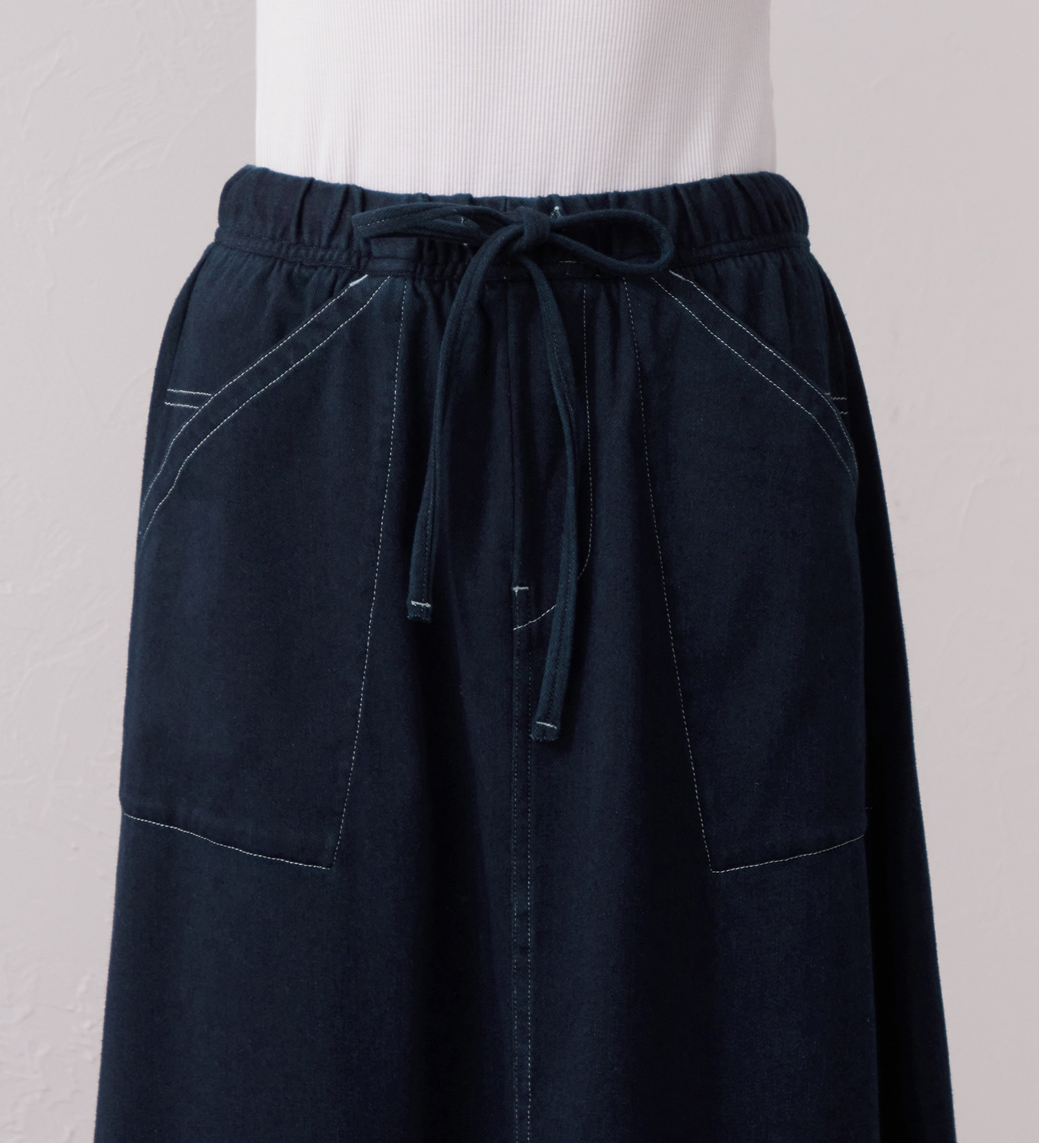 Lee(リー)のEASY SKIRT / イージースカート ニットデニム【暖】|スカート/デニムスカート/レディース|インディゴブルー