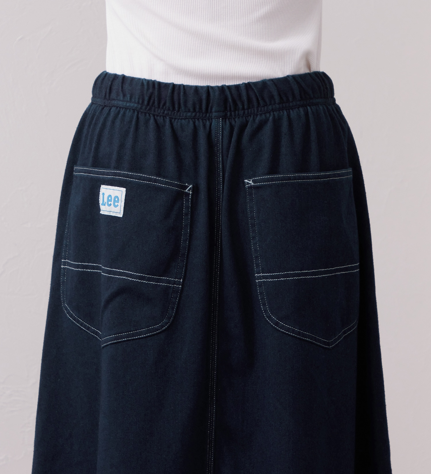 Lee(リー)のEASY SKIRT / イージースカート ニットデニム【暖】|スカート/デニムスカート/レディース|インディゴブルー