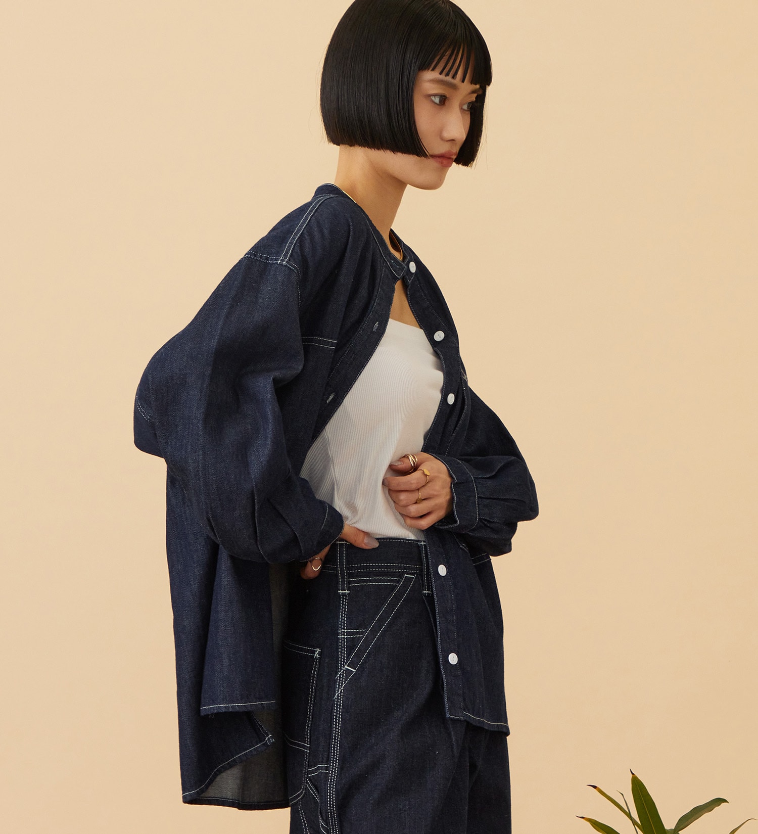 Lee(リー)のSKIPPER DENIM SHIRTS / スキッパーデニムシャツ|トップス/シャツ/ブラウス/レディース|インディゴブルー