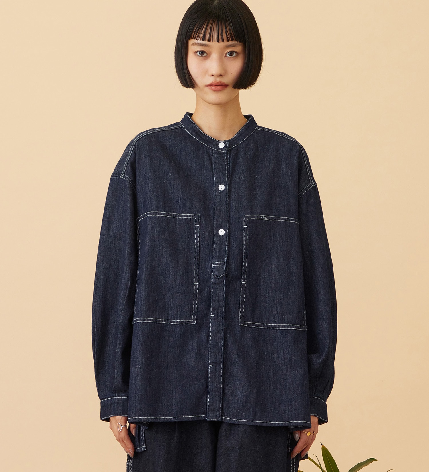 Lee(リー)のSKIPPER DENIM SHIRTS / スキッパーデニムシャツ|トップス/シャツ/ブラウス/レディース|インディゴブルー