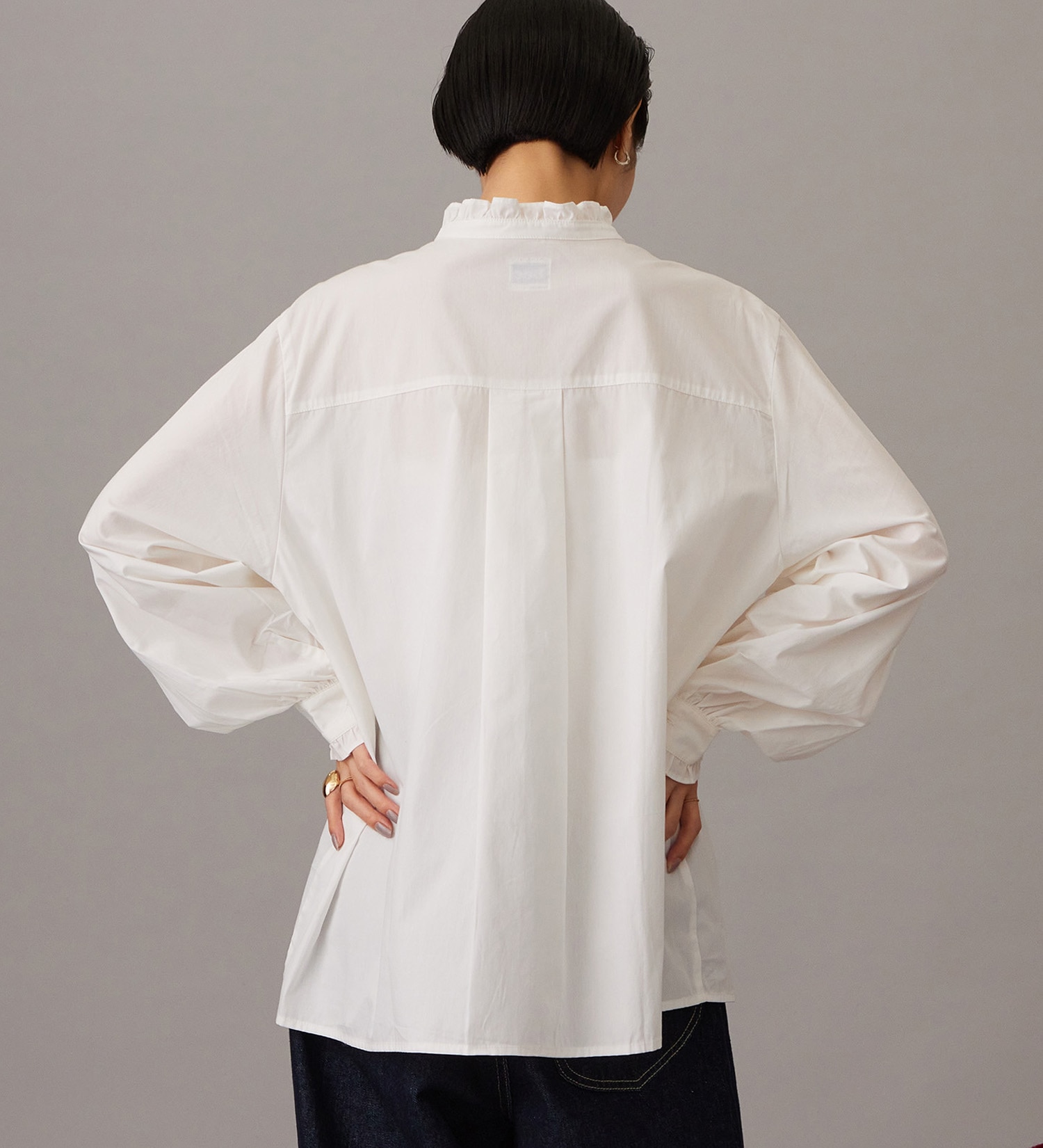 Lee(リー)のFRILL DENIM SHIRTS / フリルデニムシャツ|トップス/シャツ/ブラウス/レディース|ホワイト