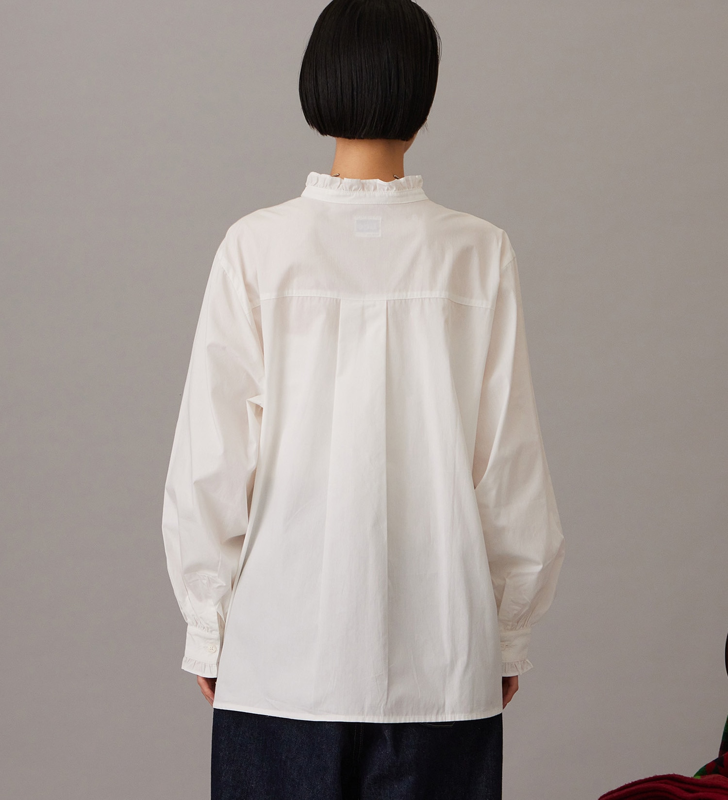 Lee(リー)のFRILL DENIM SHIRTS / フリルデニムシャツ|トップス/シャツ/ブラウス/レディース|ホワイト